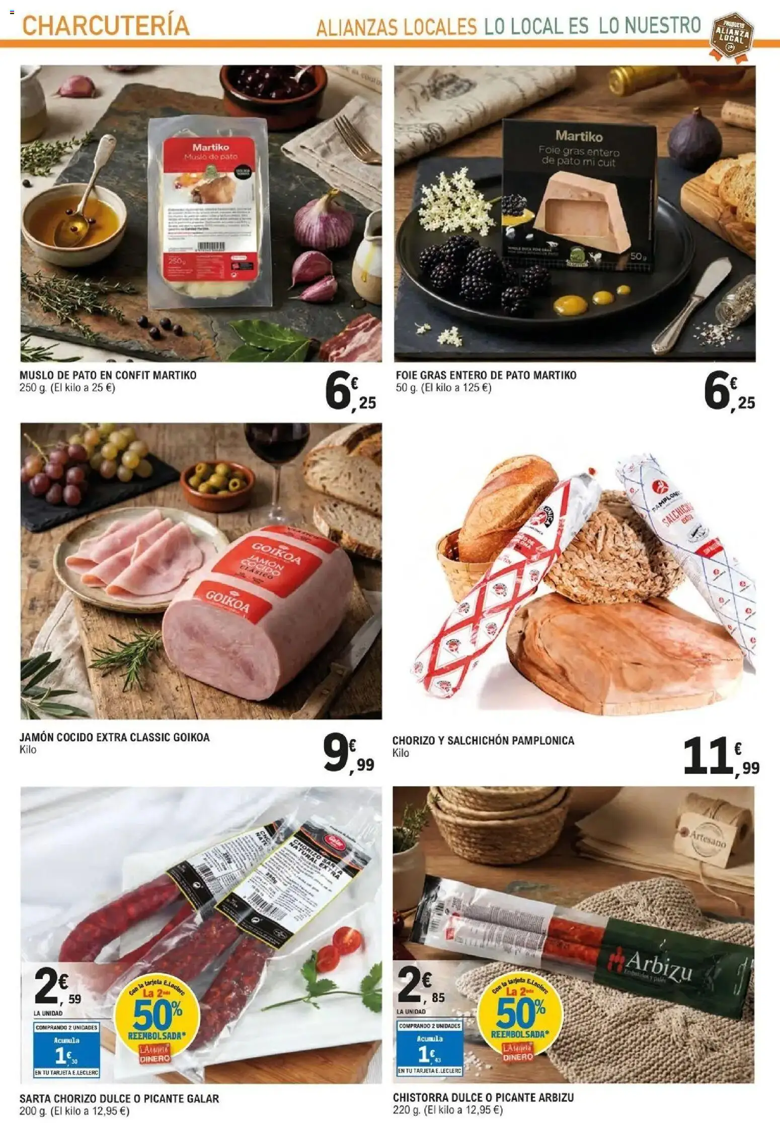 E.Leclerc Alianzas Locales 21/10/2026 - 07/11/2026 | Página: 11 | Productos: Dulce, Jamón, Jamón cocido, Pato