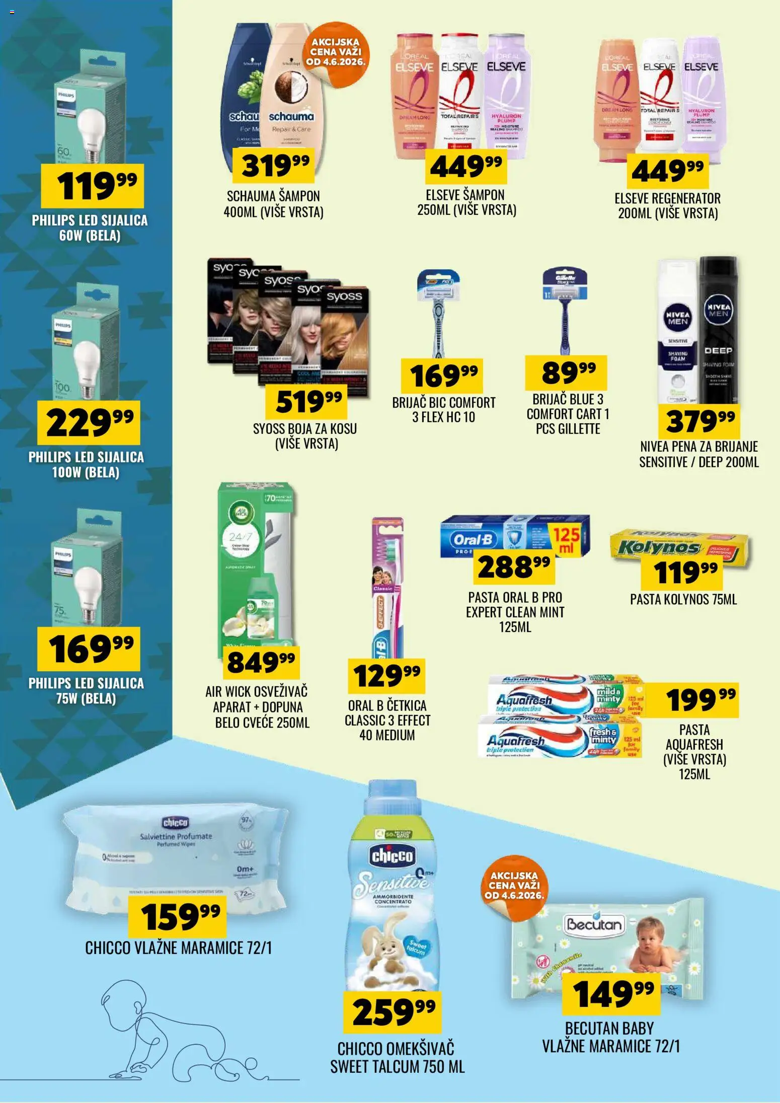 Tekijanka katalog - važi od 03.06.2026 | Strana: 14 | Proizvode: Air wick, Nivea, Pena za brijanje, Vlažne maramice