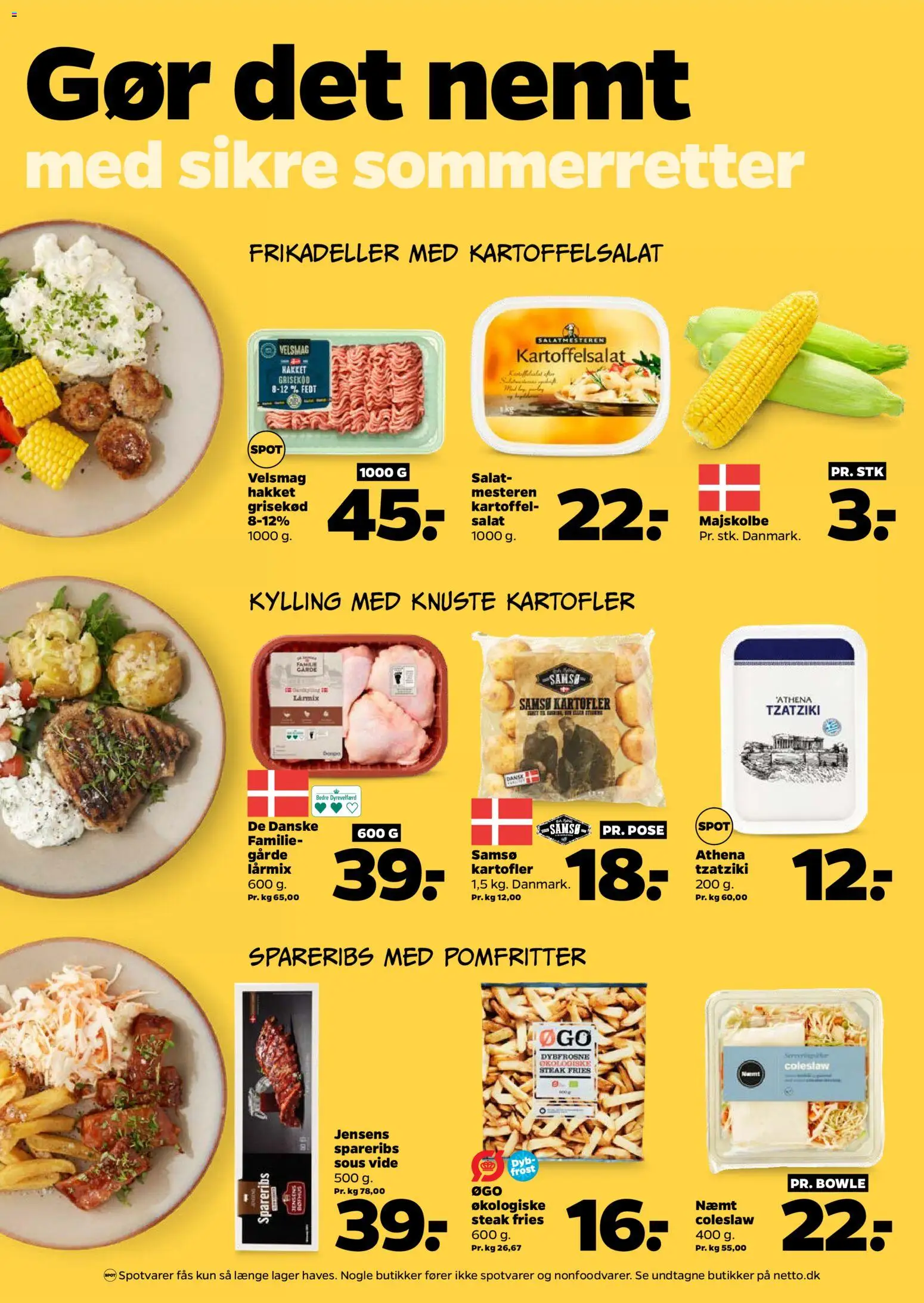 Netto tilbudsavis – gyldig fra 15/08/2026 | Side: 3 | Produkter: Salat, Kartofler, Spareribs, Frikadeller
