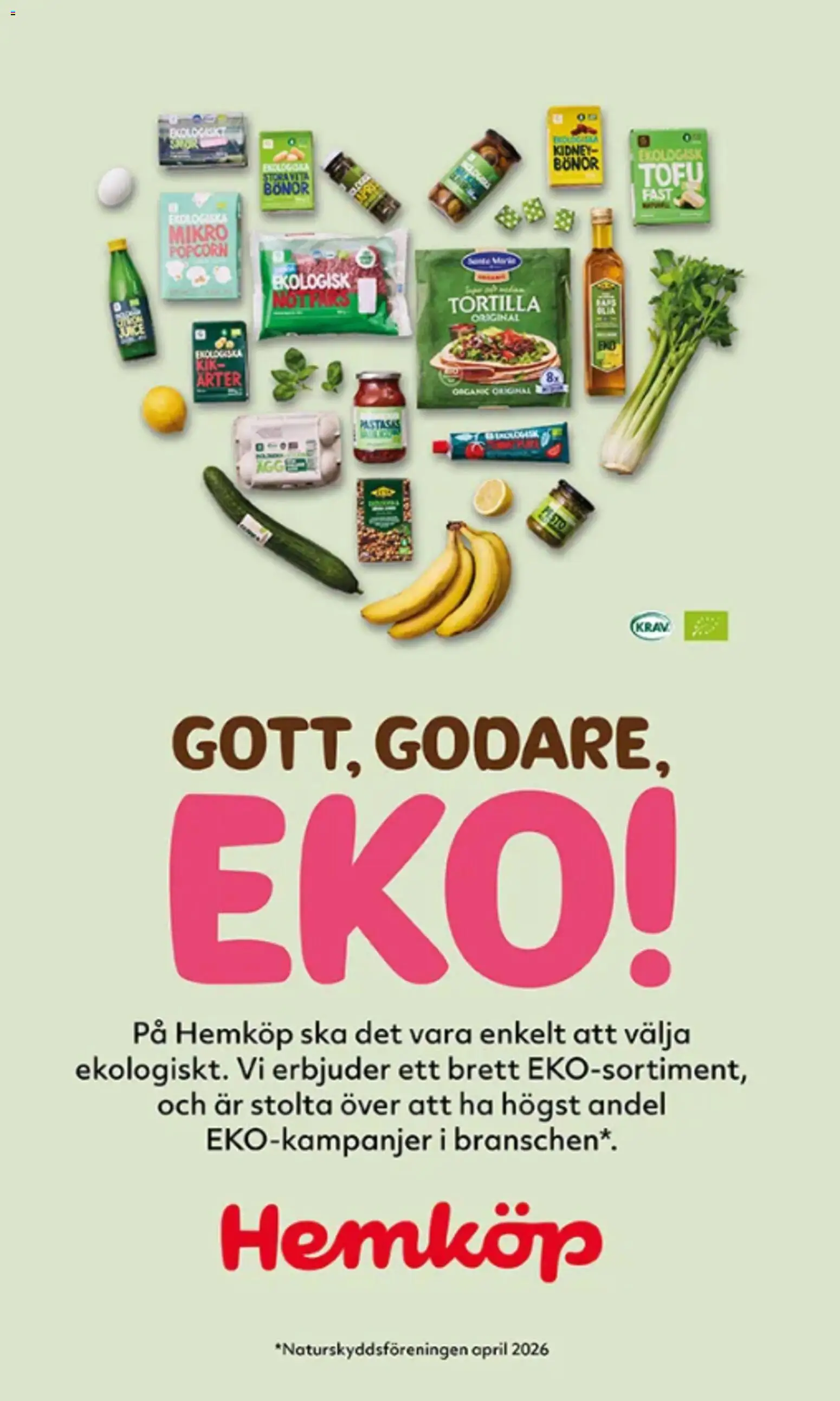 Hemköp reklamblad aktuell från 17/08/2026 | Sida: 11 | Produkter: Tofu, Tortilla, Bönor, Popcorn