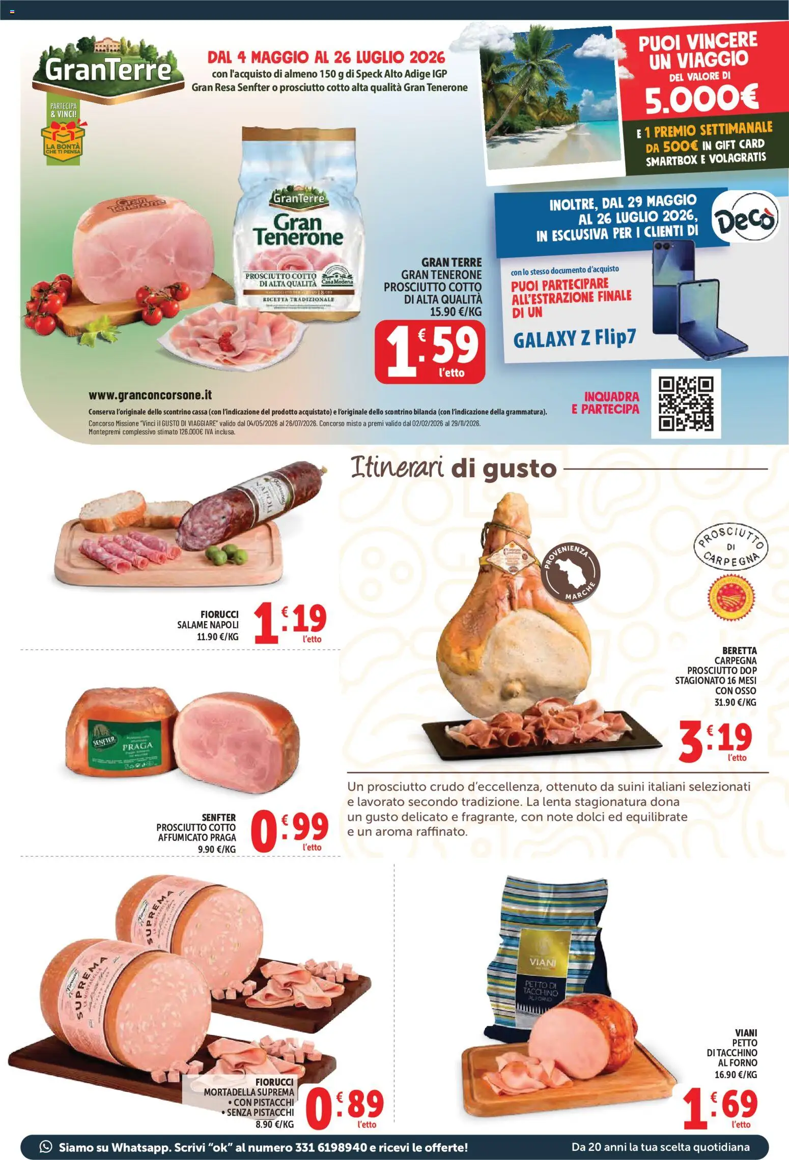 Volantino Decò del 08.06.2026 | Pagina: 3 | Prodotti: Speck, Prosciutto Crudo, Mortadella, Pistacchi