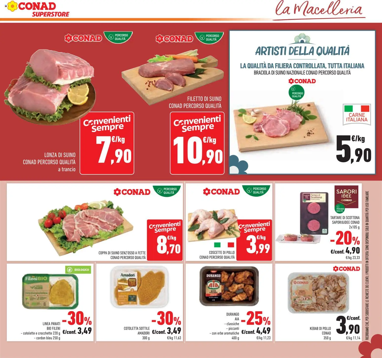 Volantino Conad del 04.06.2026 | Pagina: 15 | Prodotti: Pollo, Suino, Crocchette