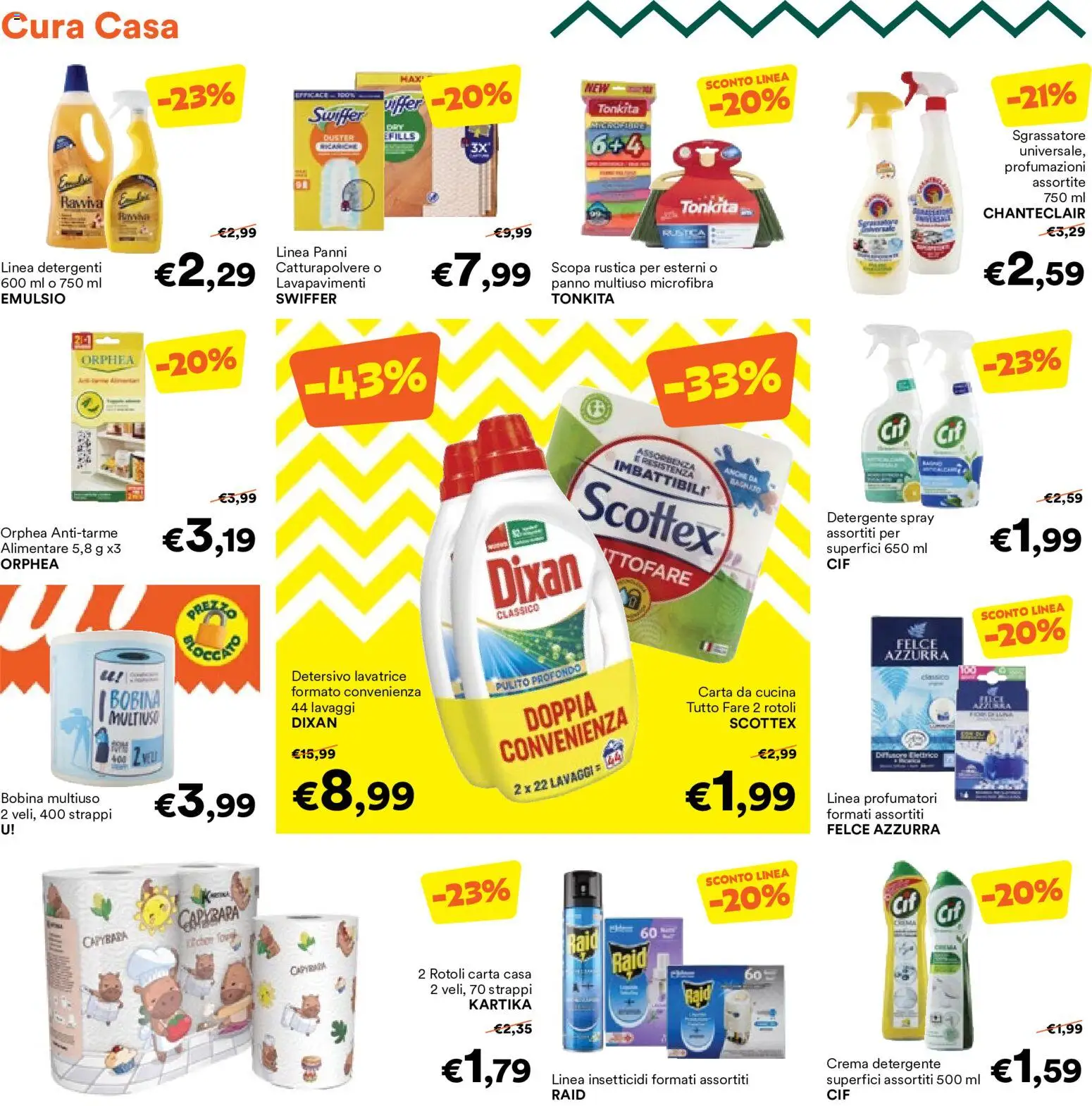 Volantino Unes del 06.05.2026 | Pagina: 20 | Prodotti: Crema, Detergente, Lavatrice, Scopa