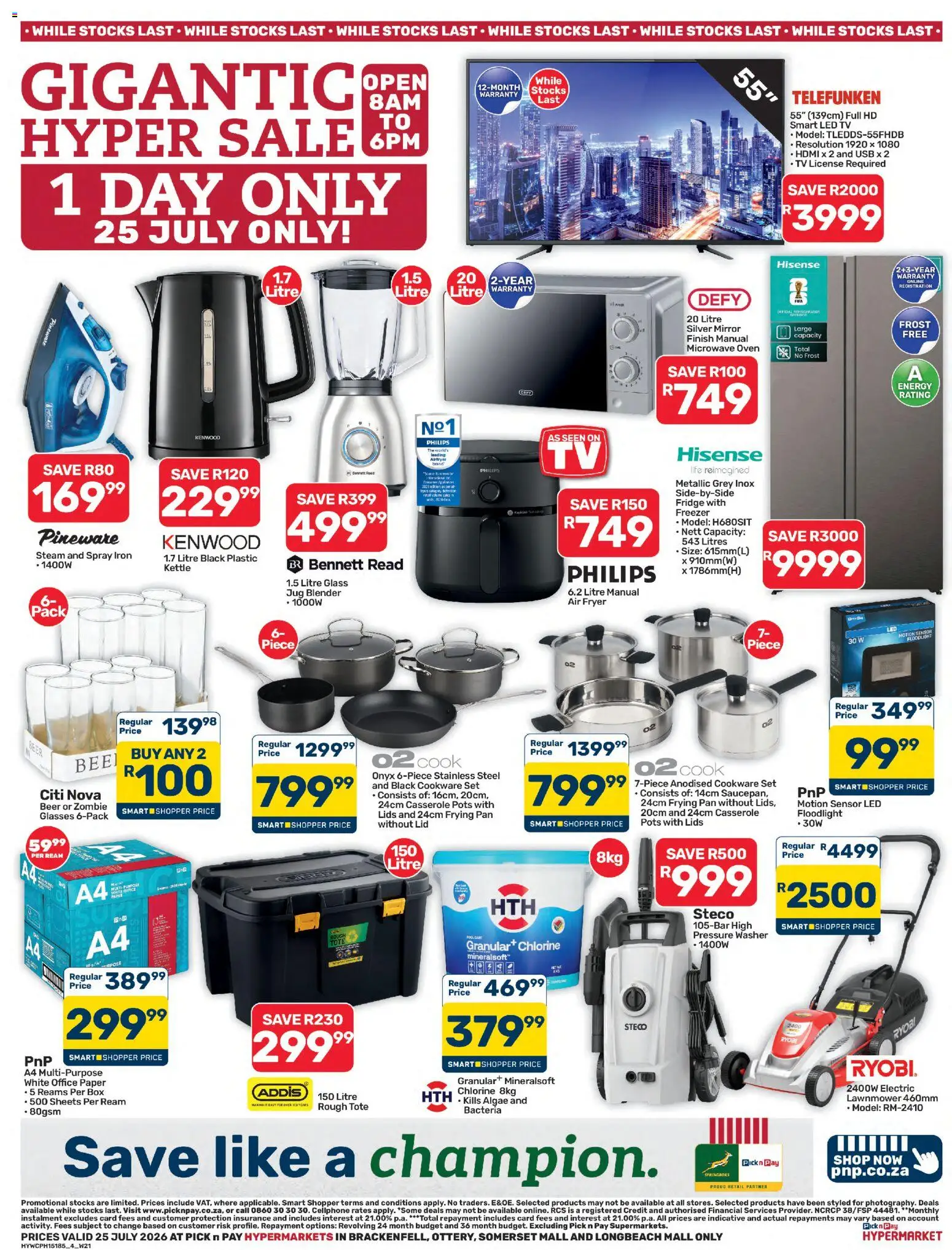 New Pick n Pay catalogue – valid from 25/07/2026 | Page: 4 | Products: USB, Air fryer, Cookware, Paper