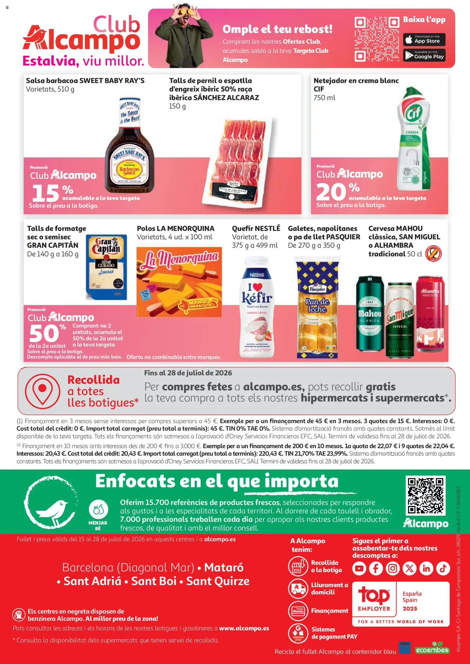 Alcampo HG Catalán Litoral │ válido desde el 15/07/2026 | Página: 24 | Productos: Leche, Pan, Crema, Ρούτερ