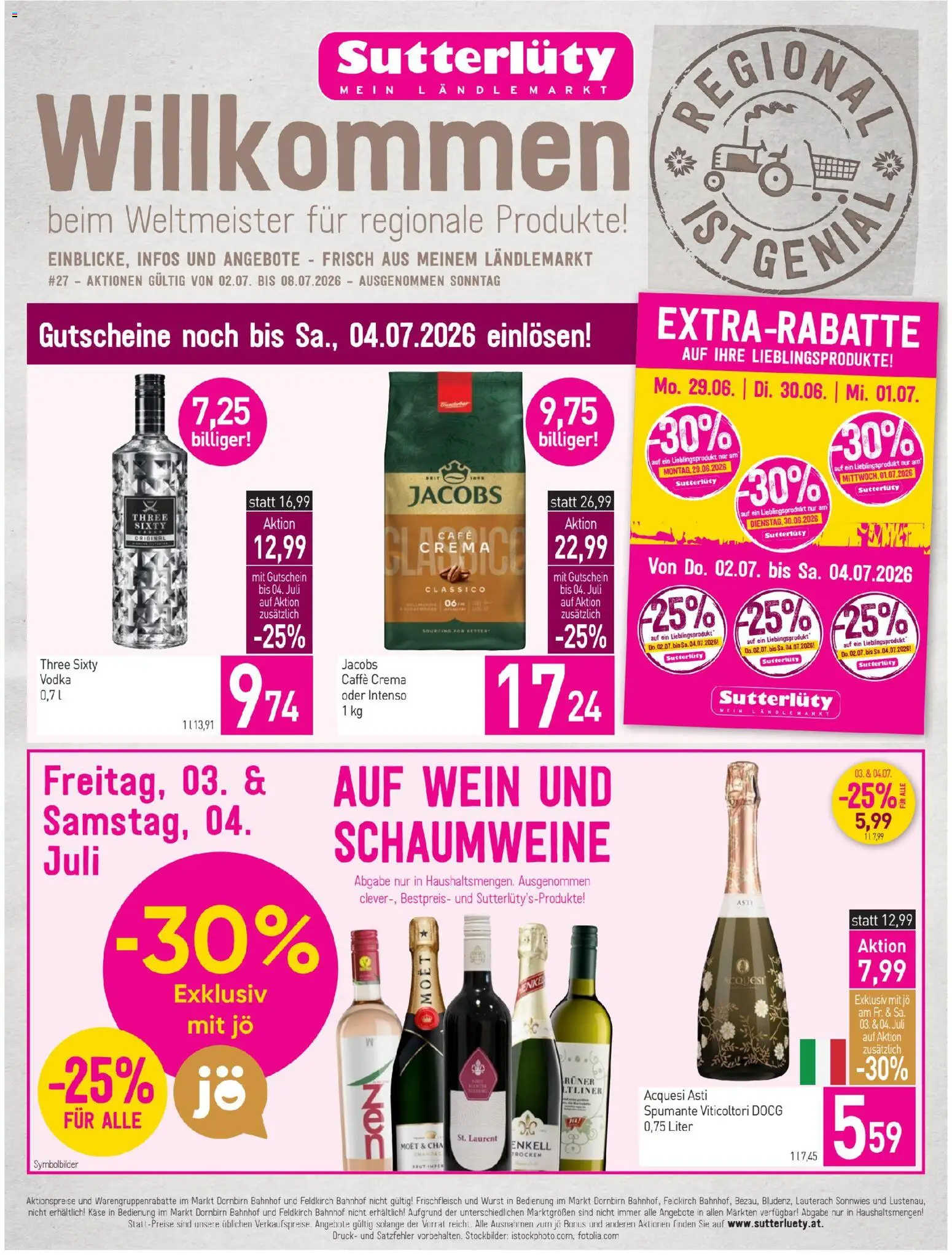 Sutterlüty Flugblatt gültig ab 02.07.2026 | Seite: 5 | Produkte: Wurst, Käse, Wein