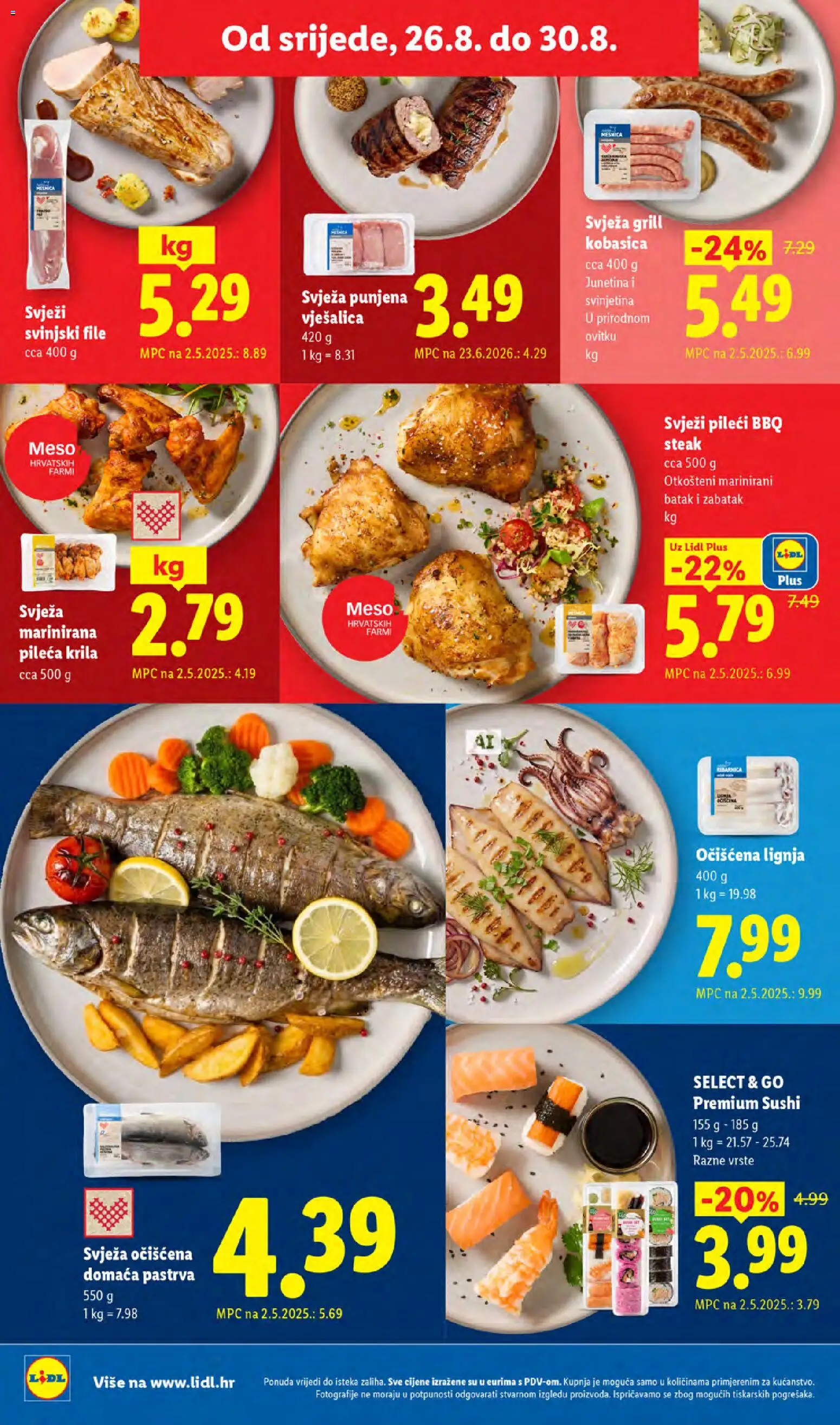 Lidl katalog | vrijedi od 24.08.2026 | Stranica: 50 | Proizvodi: File, Svinjetina, Svinjski file, Grill
