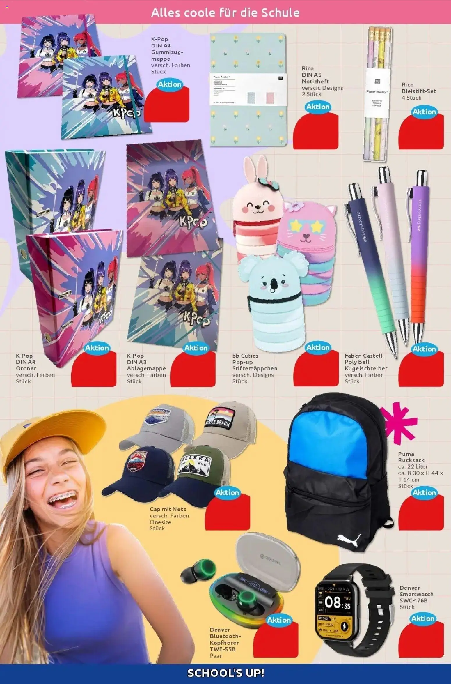 Budni Prospekt Back to school – gültig ab 06.07.2026 | Seite: 4 | Produkte: Smartwatch, Rucksack, Kopfhörer