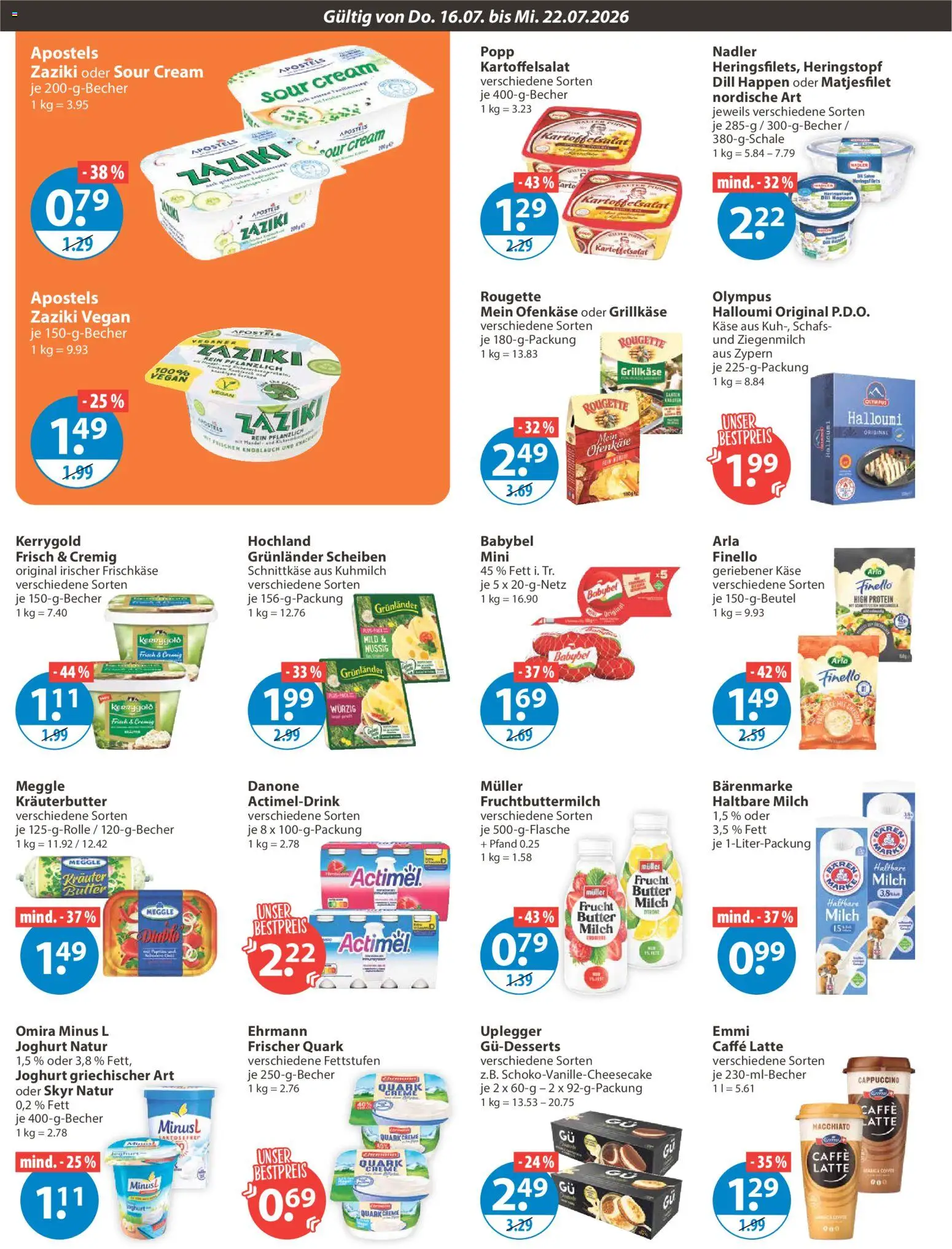 V-Markt Angebote – gültig ab 16.07.2026 | Seite: 6 | Produkte: Butter, Haltbare milch, Dill, Babybel