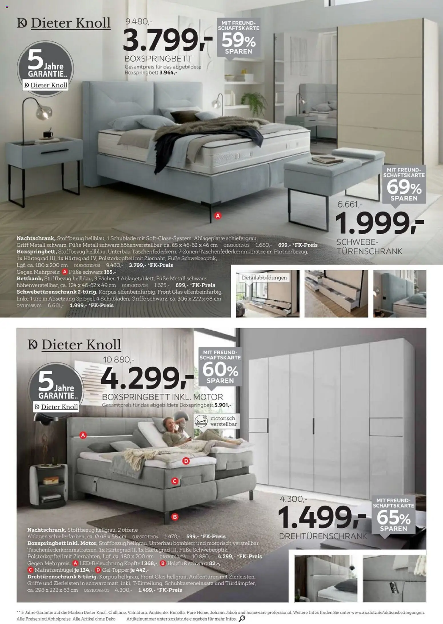 XXXLutz Last-Minute-Preis – gültig ab 19.09.2026 | Seite: 20 | Produkte: Schwebetürenschrank, Drehtürenschrank, Boxspringbett
