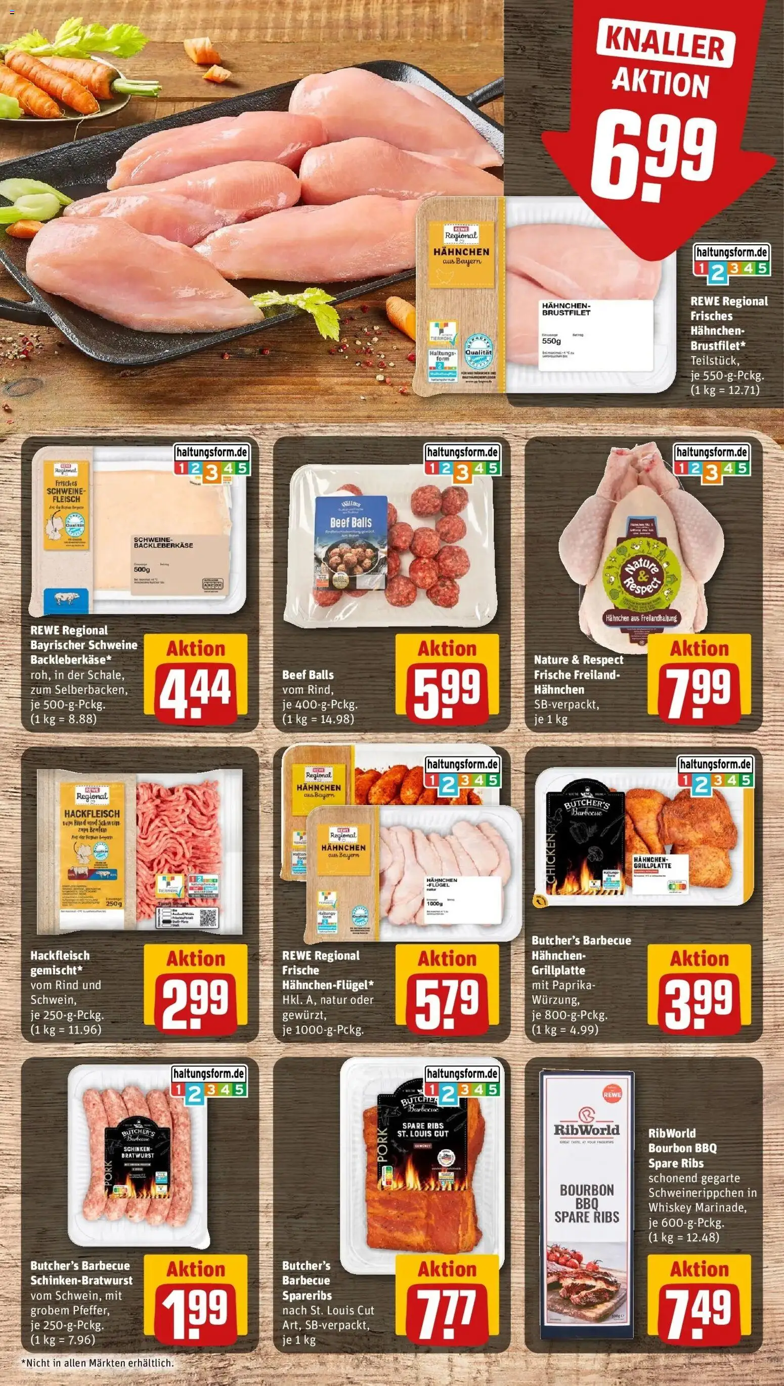 REWE Prospekt ab 17.08.2026 zum Blättern » Angebote | Seite: 11 | Produkte: Hahnchen, Bratwurst, Schinken, Whiskey