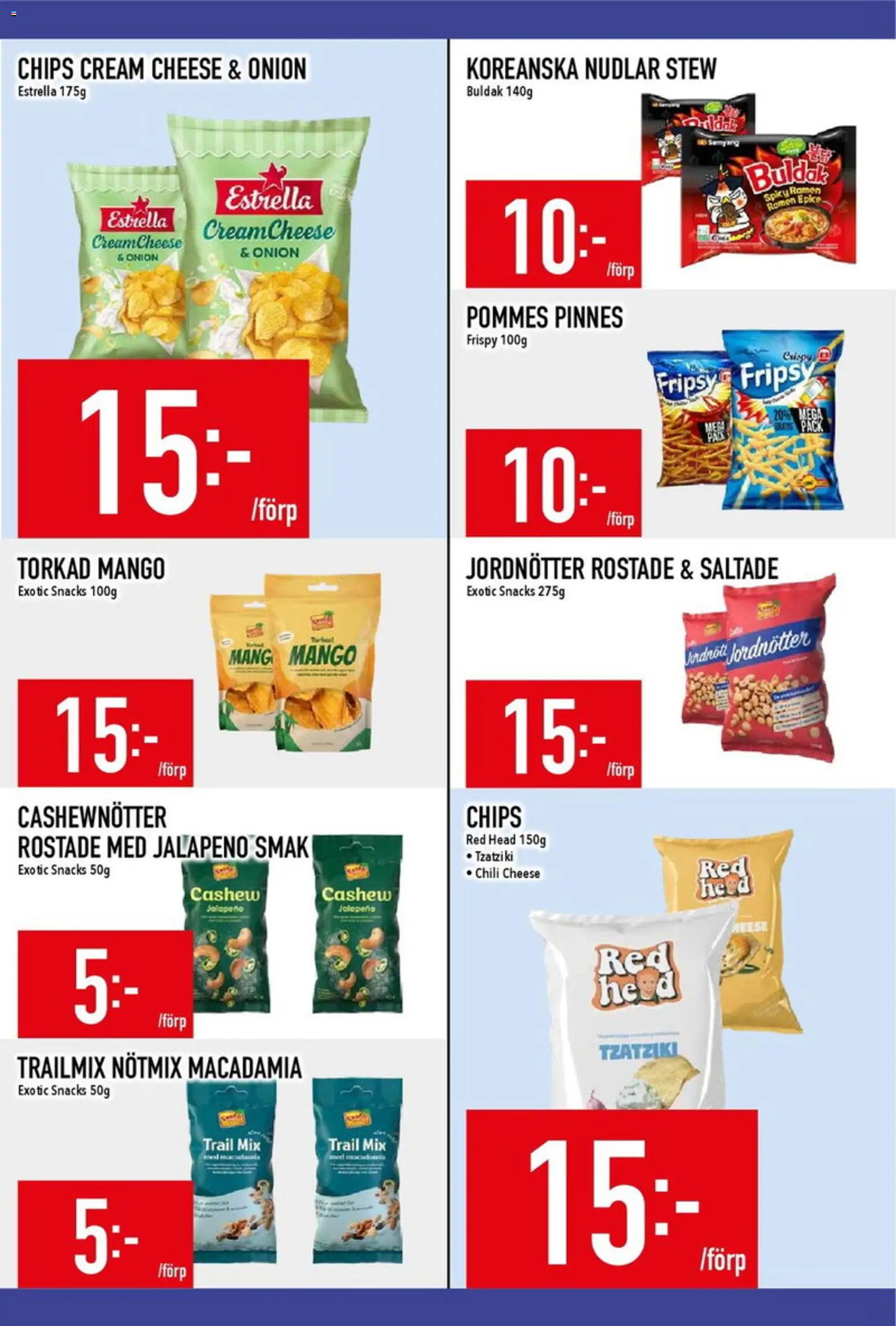Matdax reklamblad aktuell från 20/07/2026 | Sida: 15 | Produkter: Jordnötter, Tzatziki, Chili, Mango