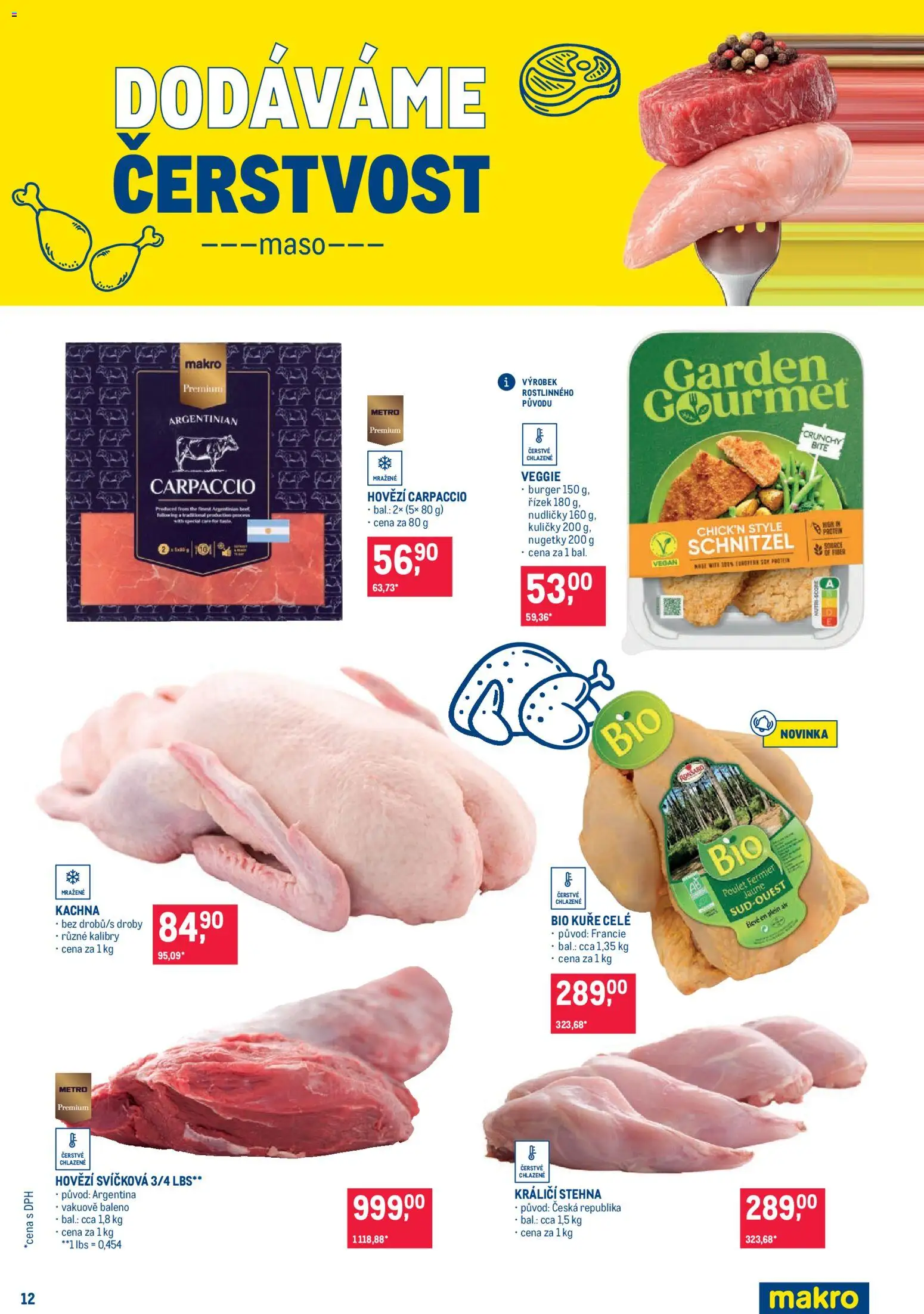 Makro leták - Pro milovníky jídla od 21.10.2026 | Strana: 12 | Produkty: Gourmet, Finest, Carpaccio, Protein