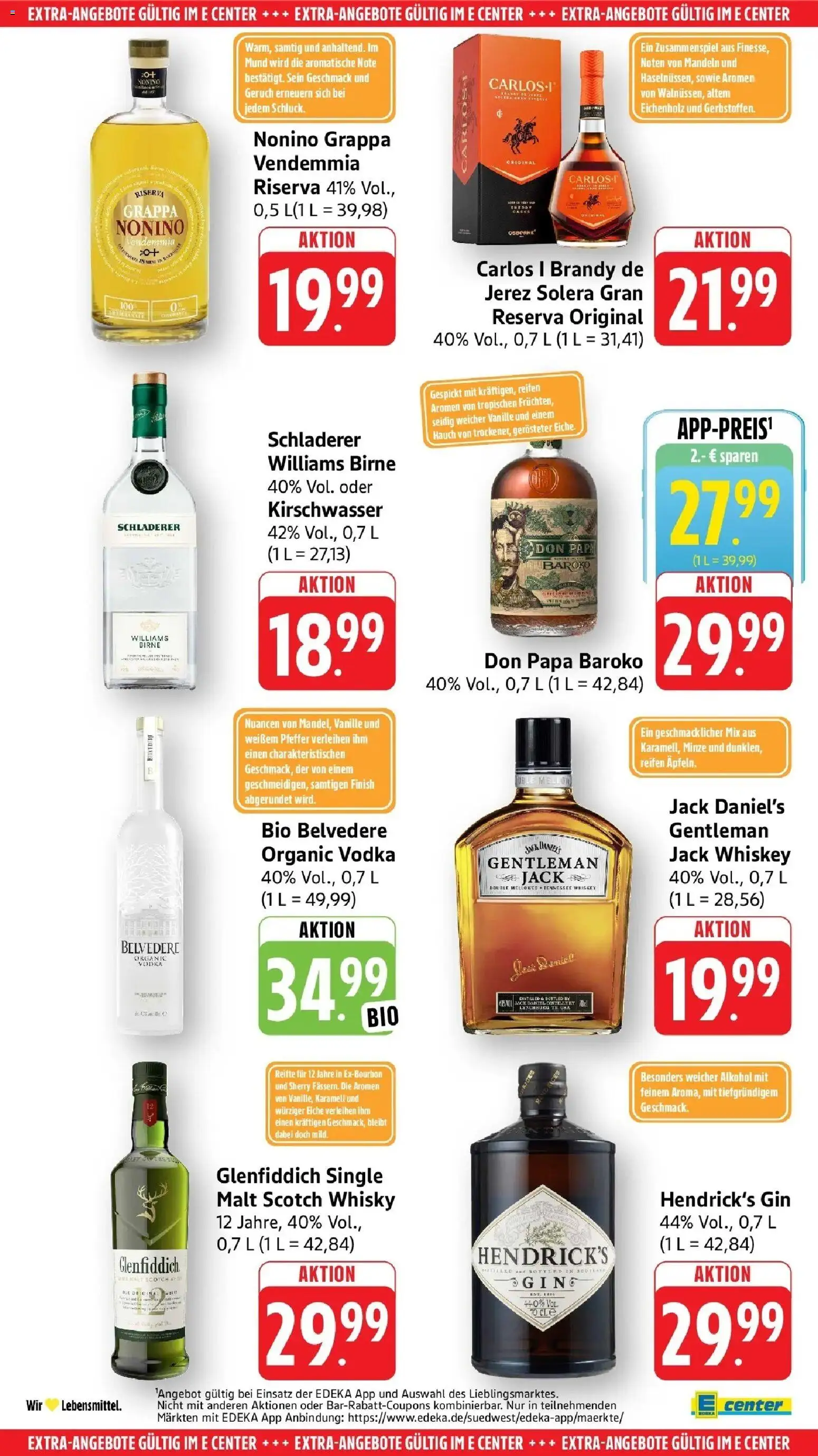 E center Prospekt Laufenburg	 – gültig ab 10.05.2026 | Seite: 51 | Produkte: Jack Daniel's, Mandeln, Birne, Vodka