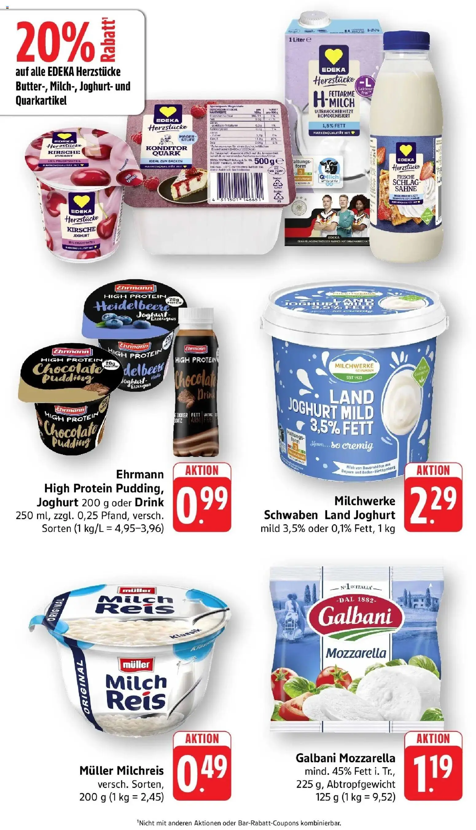 Edeka Prospekt Neuhofen (ab 26.10.2026) » Angebote Online | Seite: 4 | Produkte: Milch, Pudding, Zucker, Sahne