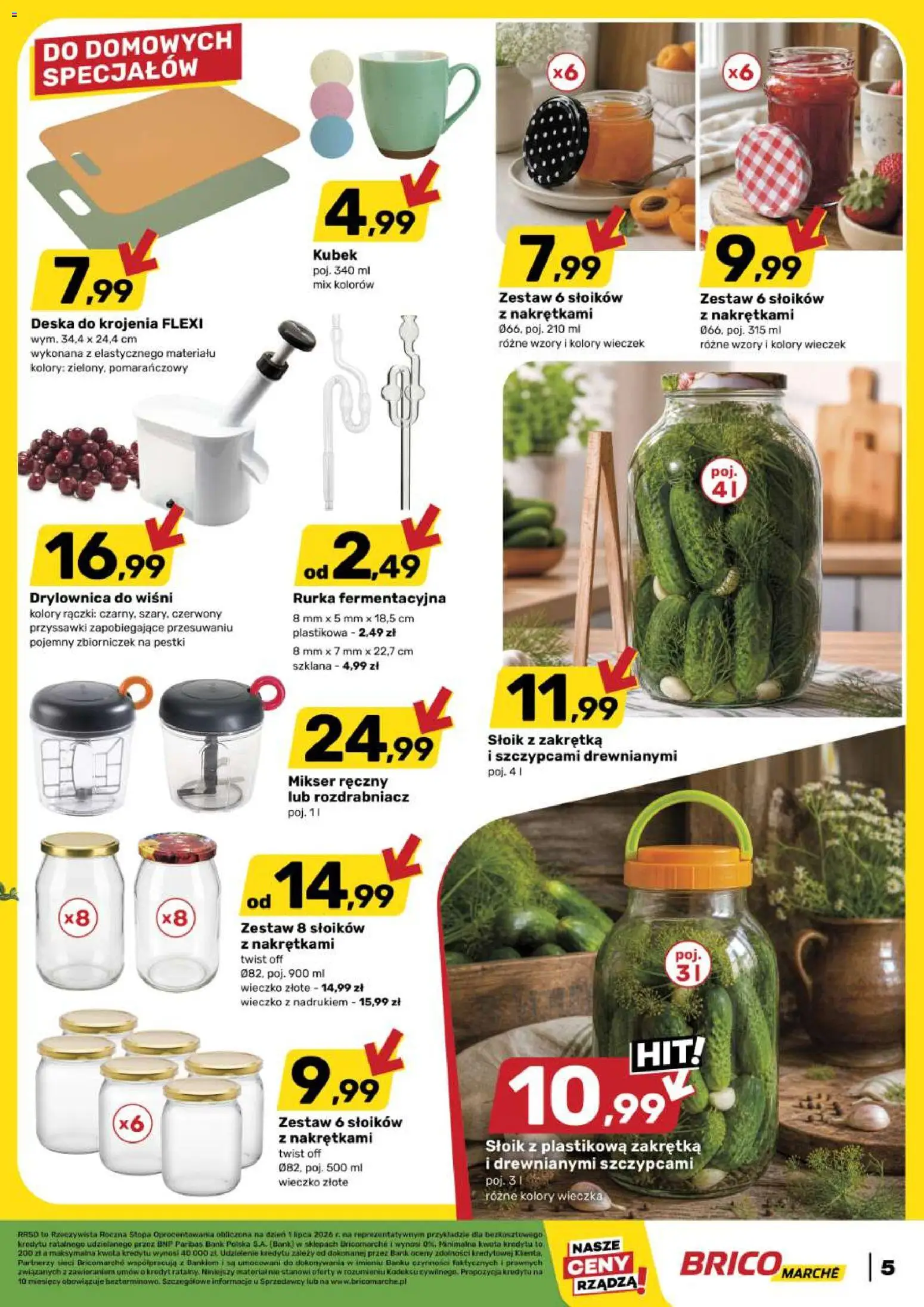 Brico Marché gazetka od 01.07.2026 | Strona: 5 | Produkty: Drylownica do wiśni, Mikser, Deska do krojenia