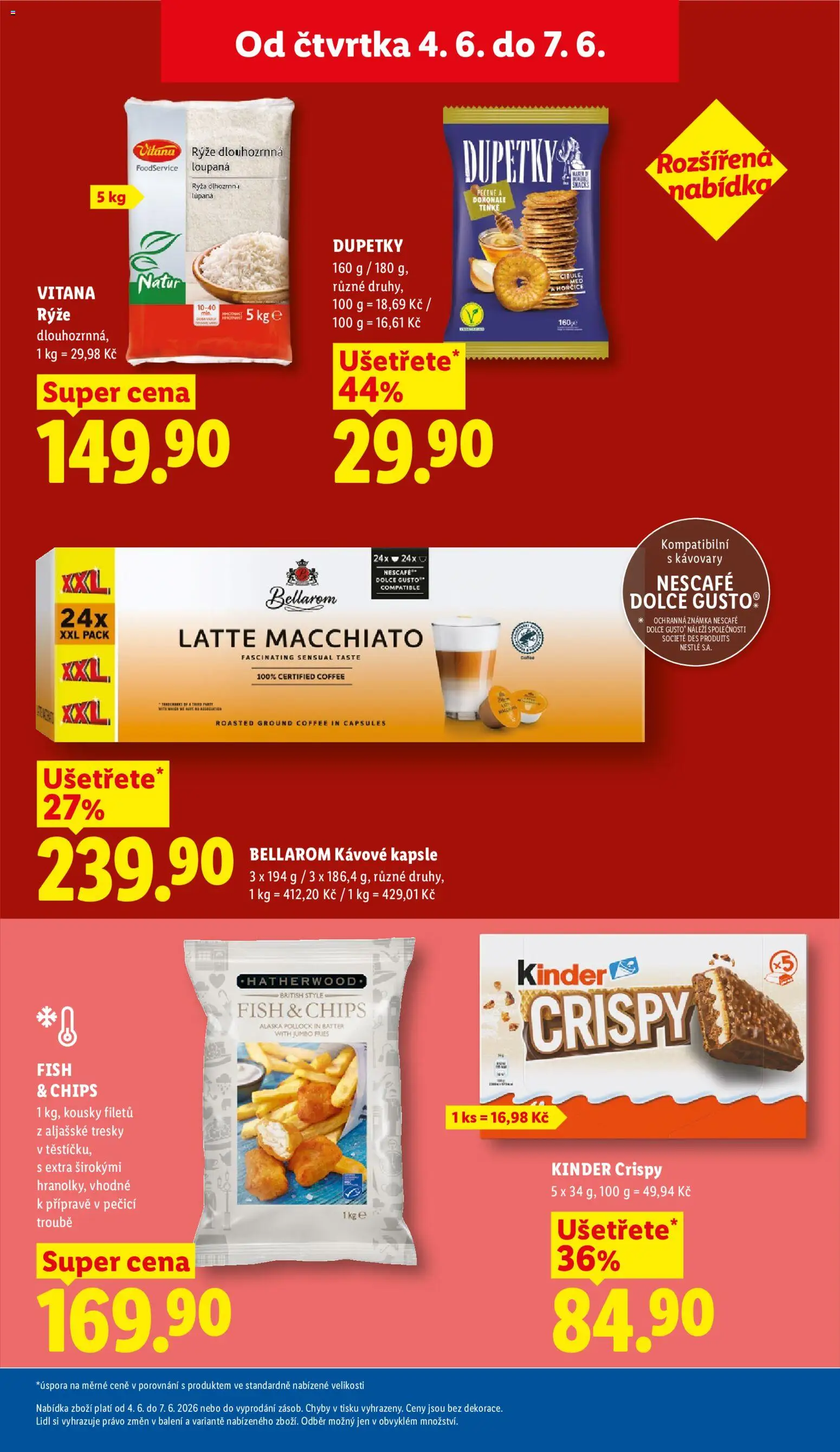 Lidl leták od 04.06.2026 | Strana: 29 | Produkty: Rýže, Kapsle, Nescafé, Dupetky