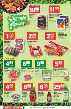 Pogląd oferty "Spar gazetka - Eurospar" - ważna od 20.05.2026 | Strona: 10 | Produkty: Kiełbasa, Ogórki, Warzywa, Ser ricotta