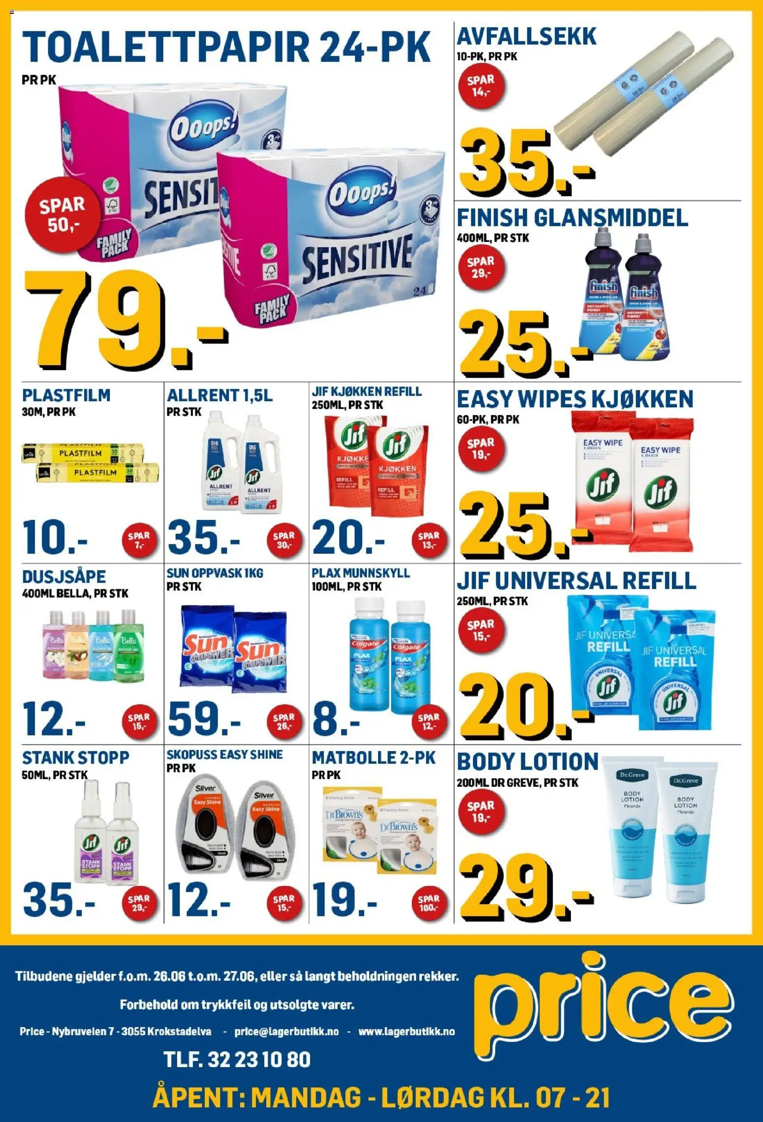 {H1} | Side: 4 | Produkter: Munnskyll, Wipes, Body Lotion, Toalettpapir
