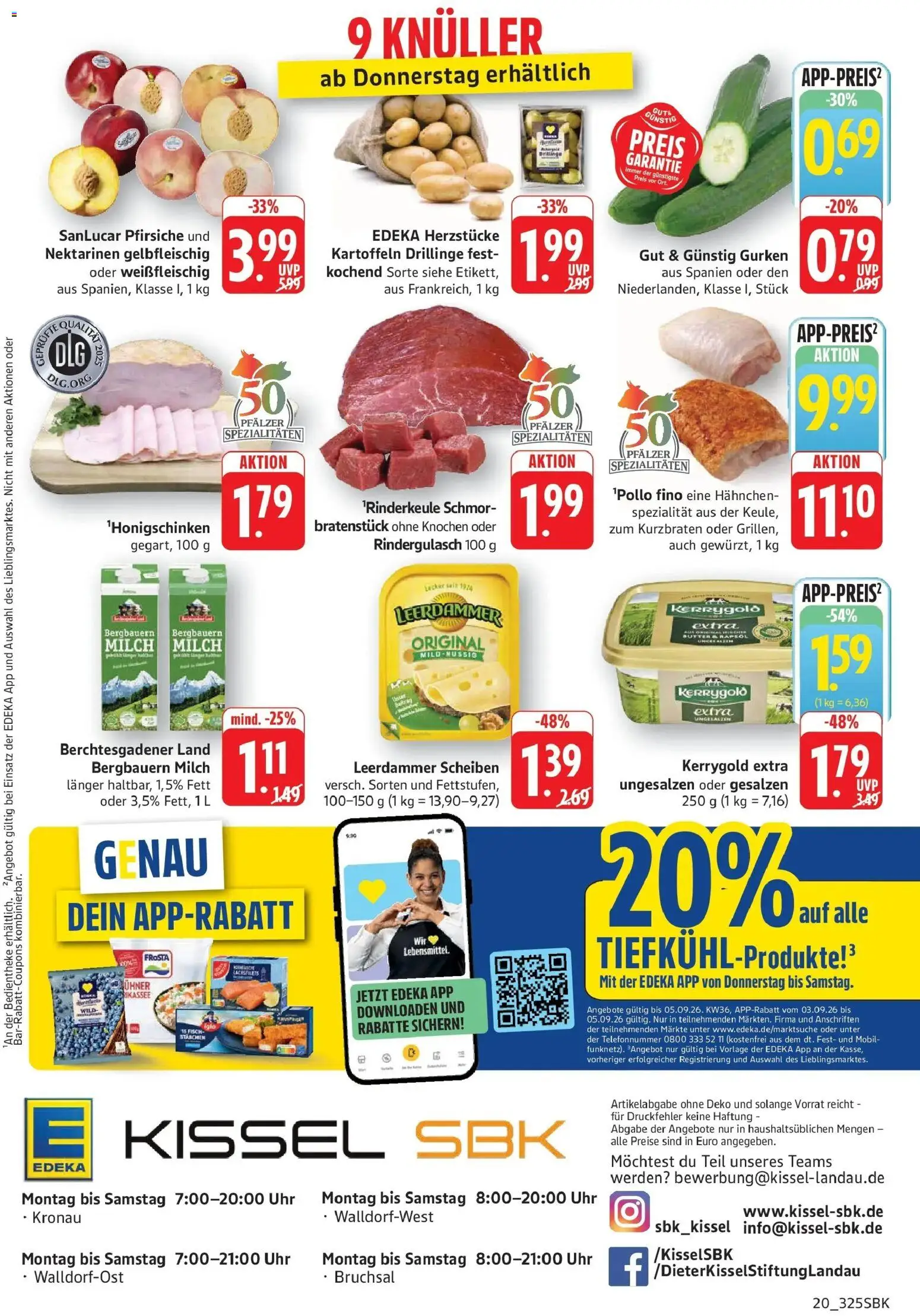 Edeka Prospekt Walldorf (ab 31.08.2026) » Angebote Online | Seite: 20 | Produkte: Milch, Spezialitäten, Leerdammer, Fisch
