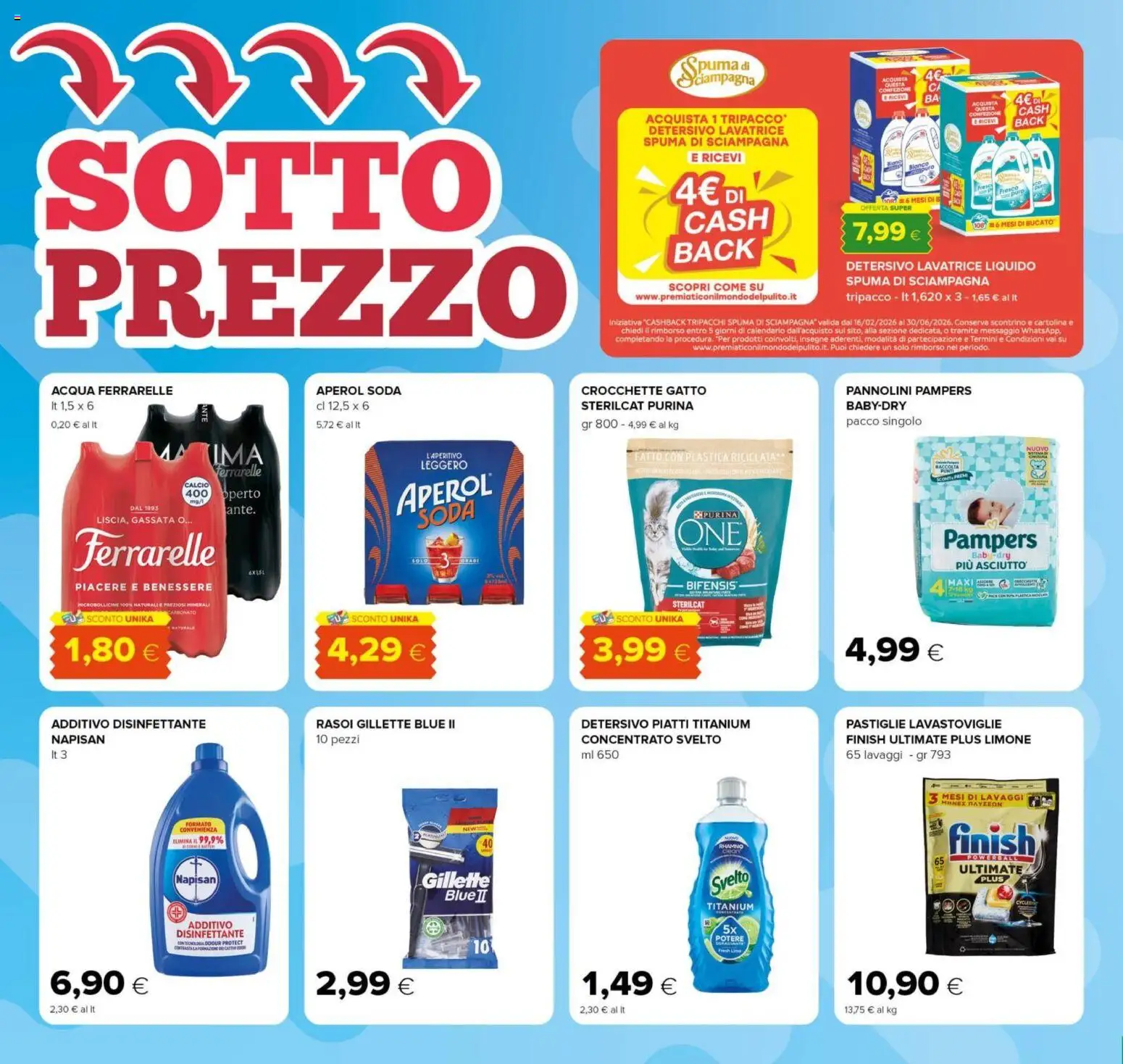 Volantino Oasi del 18.06.2026 | Pagina: 4 | Prodotti: Lime, Lavastoviglie, Pampers, Aperol