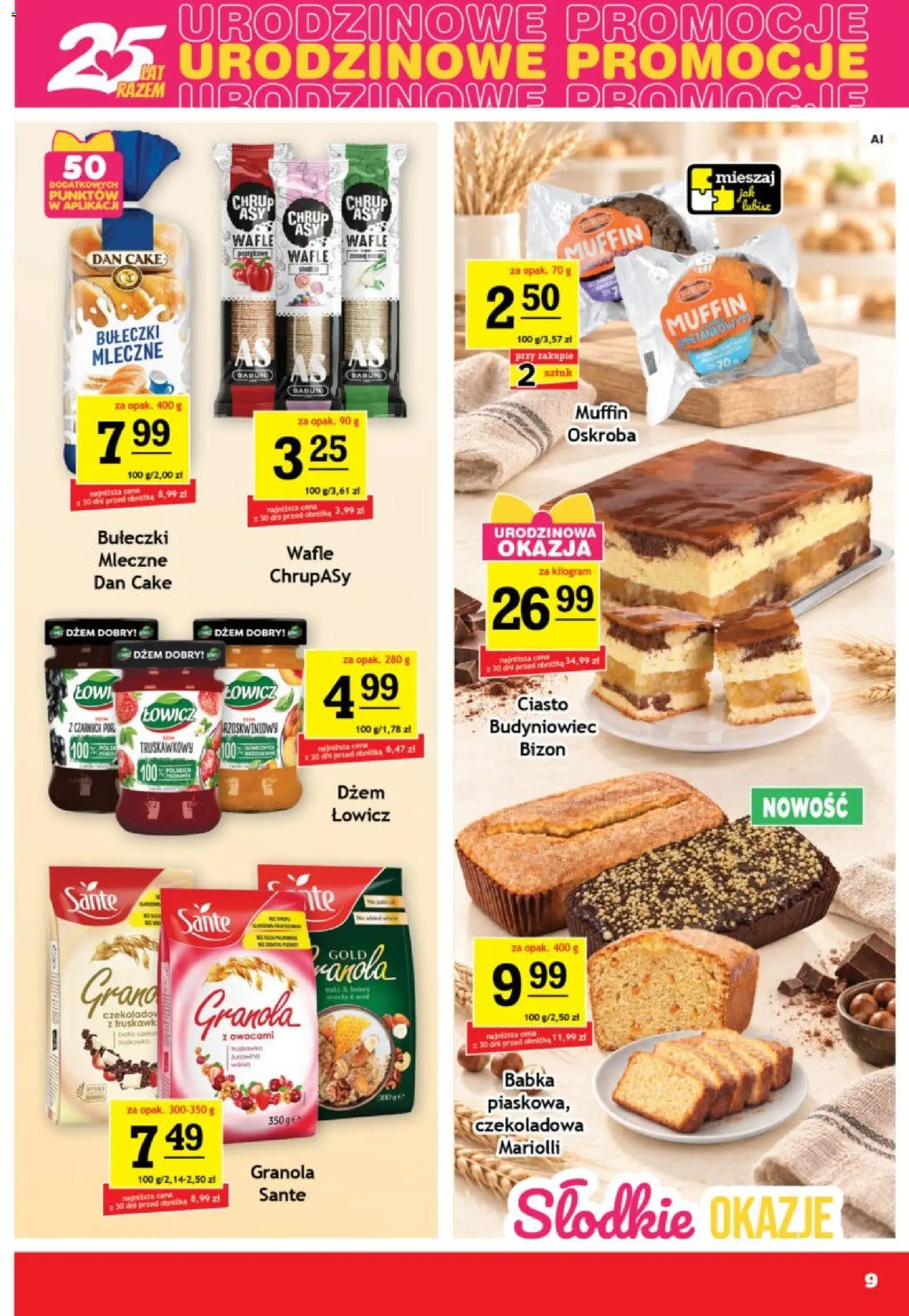 Gram Market gazetka od 16.09.2026 | Strona: 9 | Produkty: Wafle, Granola, Por, Dżem