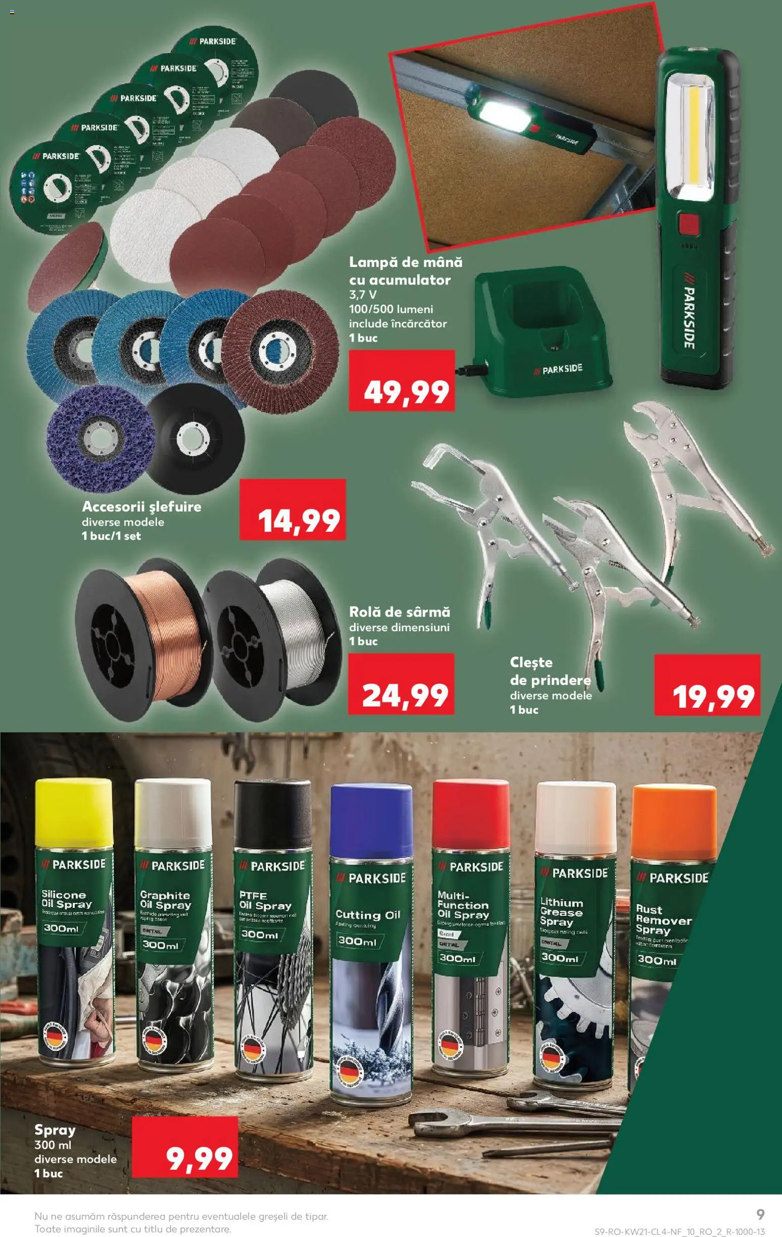 Noul catalog Kaufland – valabil de la 20.05.2026 | Pagină: 9 | Produse: Încărcător, Clește, Lampă