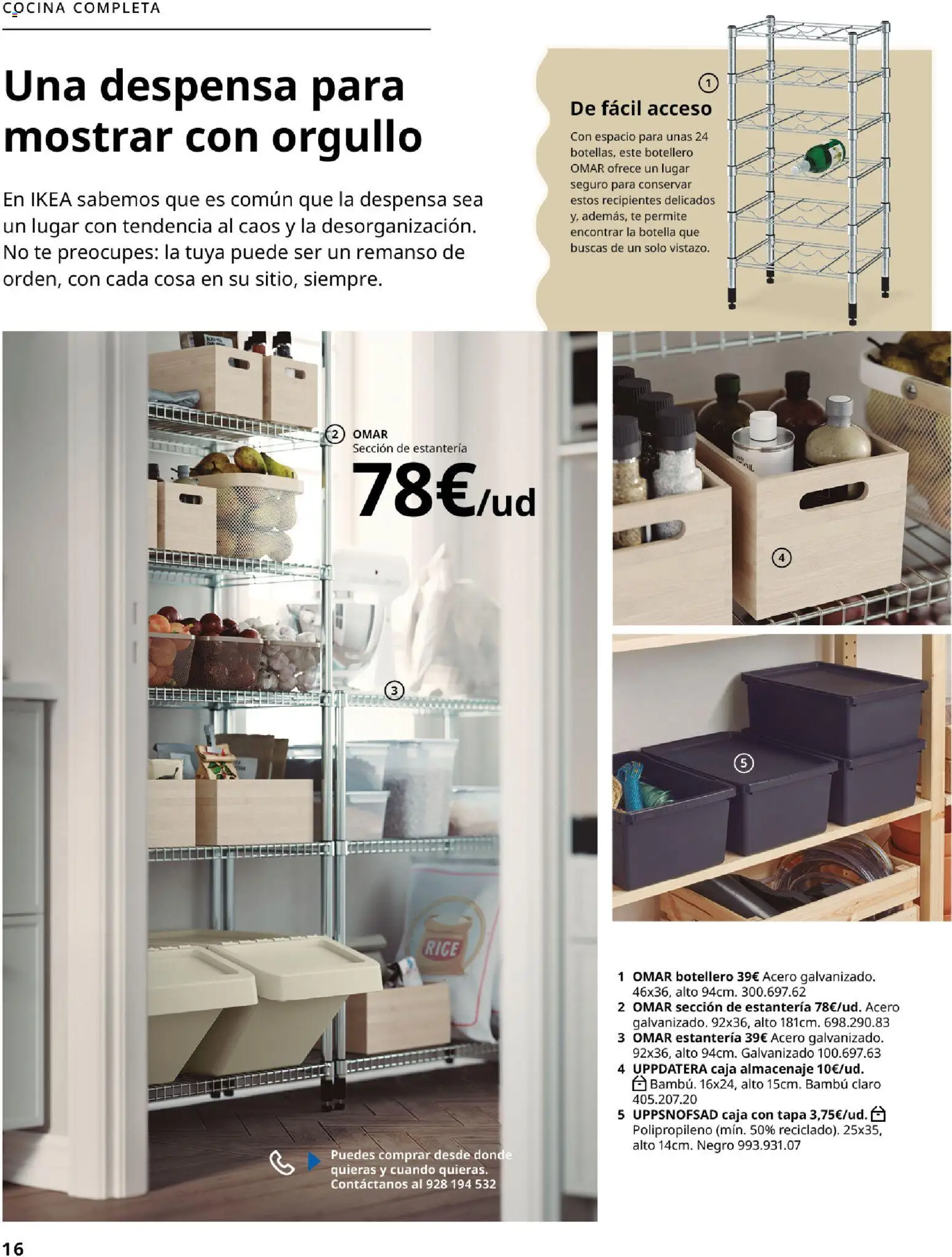 Catálogo IKEA Organización en el hogar │ válido desde el 15/01/2026 | Página: 16 | Productos: Té, Cocina, Almacenaje, Caja