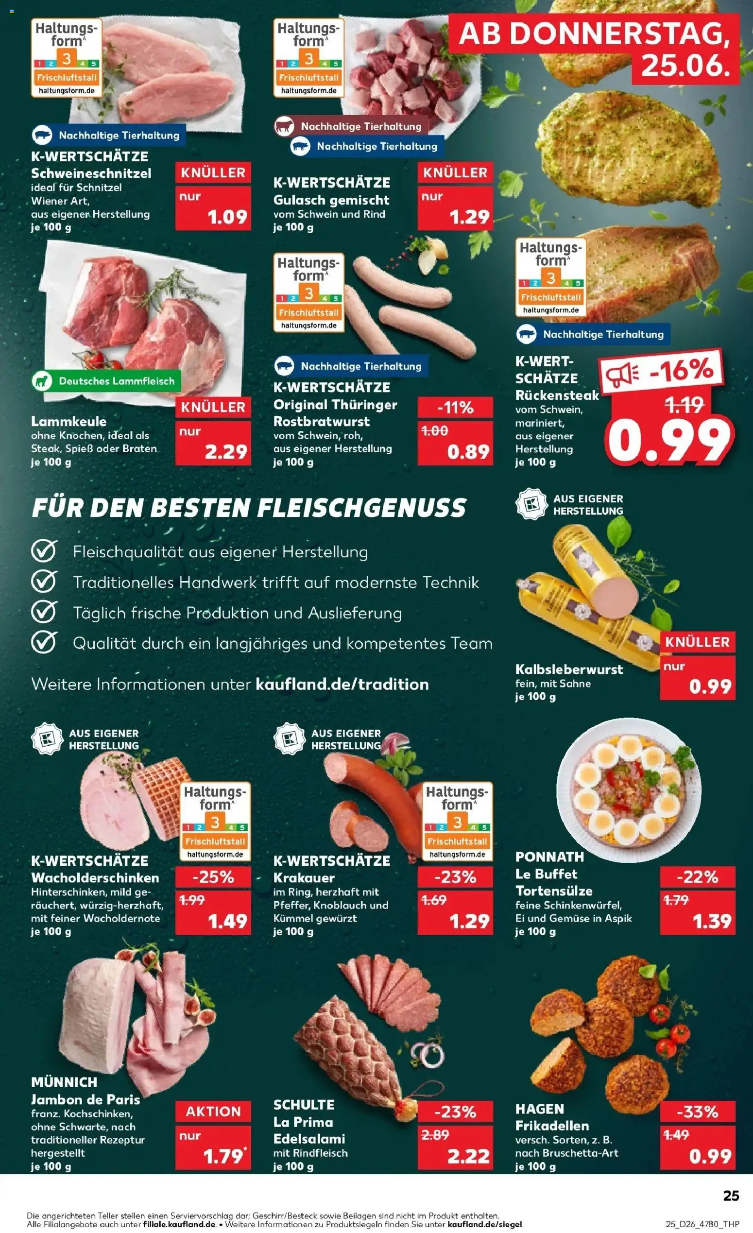 Kaufland Prospekt Dieburg – gültig ab 22.06.2026 | Seite: 30 | Produkte: Gemüse, Salami, Rindfleisch, Steak