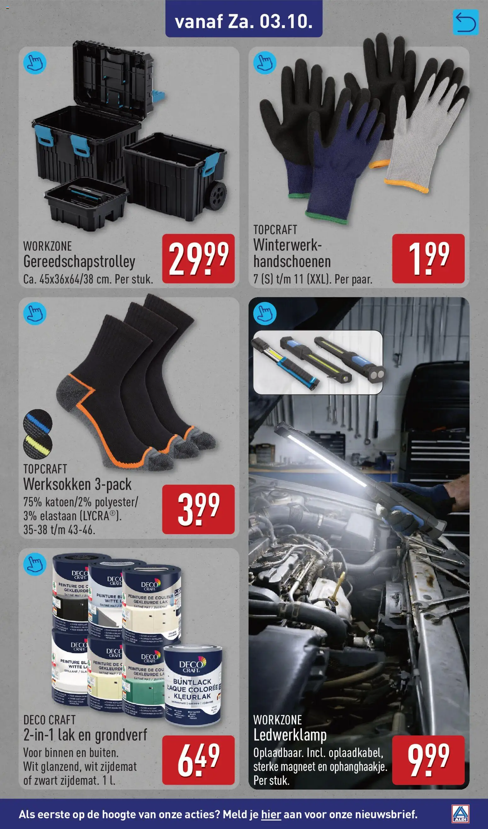 {H1} | Pagina: 11 | Producten: Handschoenen, Trolley, La