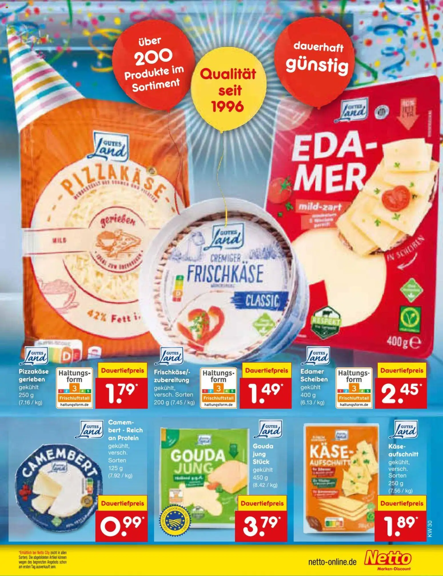 Netto Marken-Discount Prospekt – gültig ab 20.07.2026 | Seite: 19 | Produkte: Käse, Gouda, Edamer, Frischkase