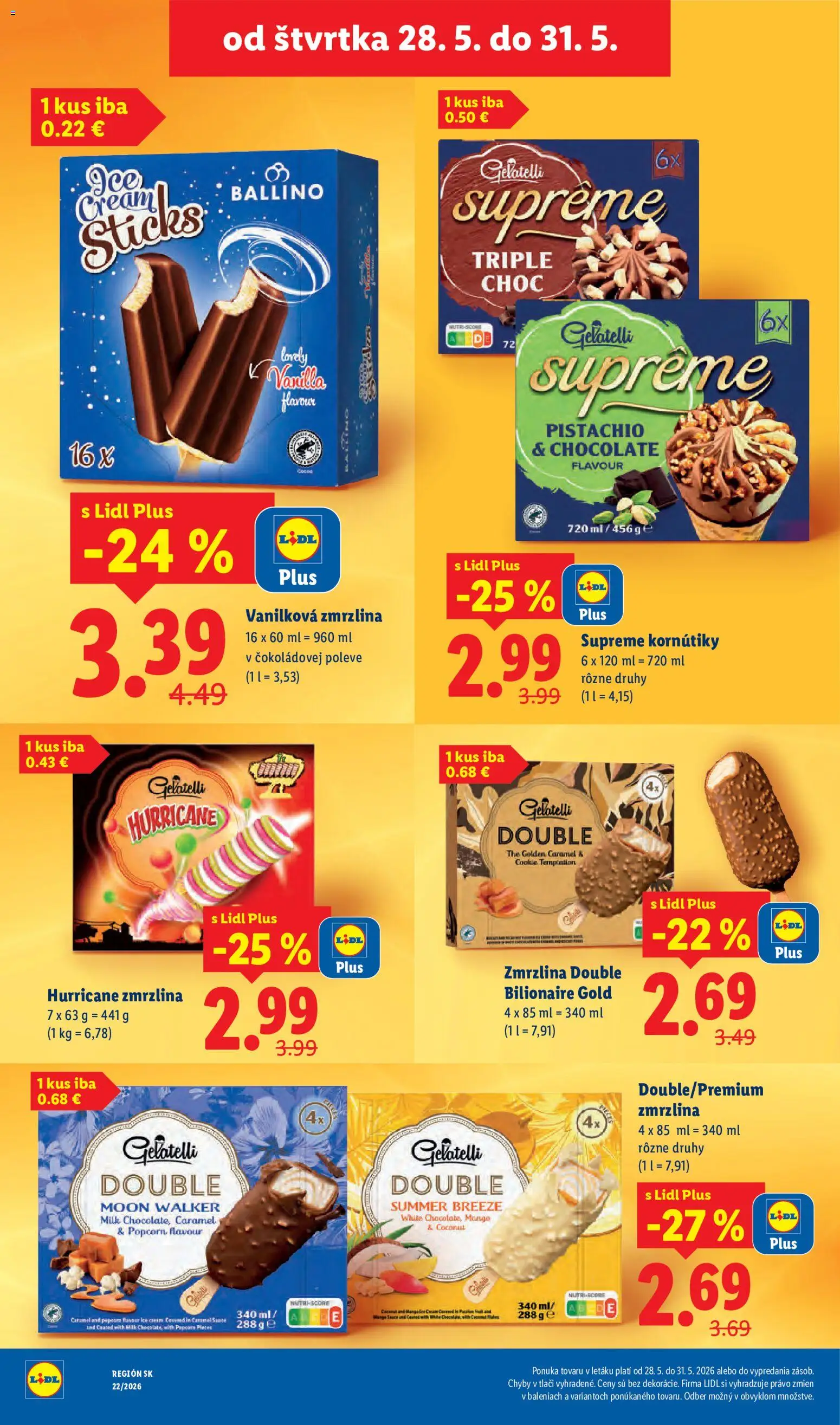 Nové Lidl akcie – leták je platný od 25.05.2026 | Strana: 79 | Produkty: Zmrzlina, Mango