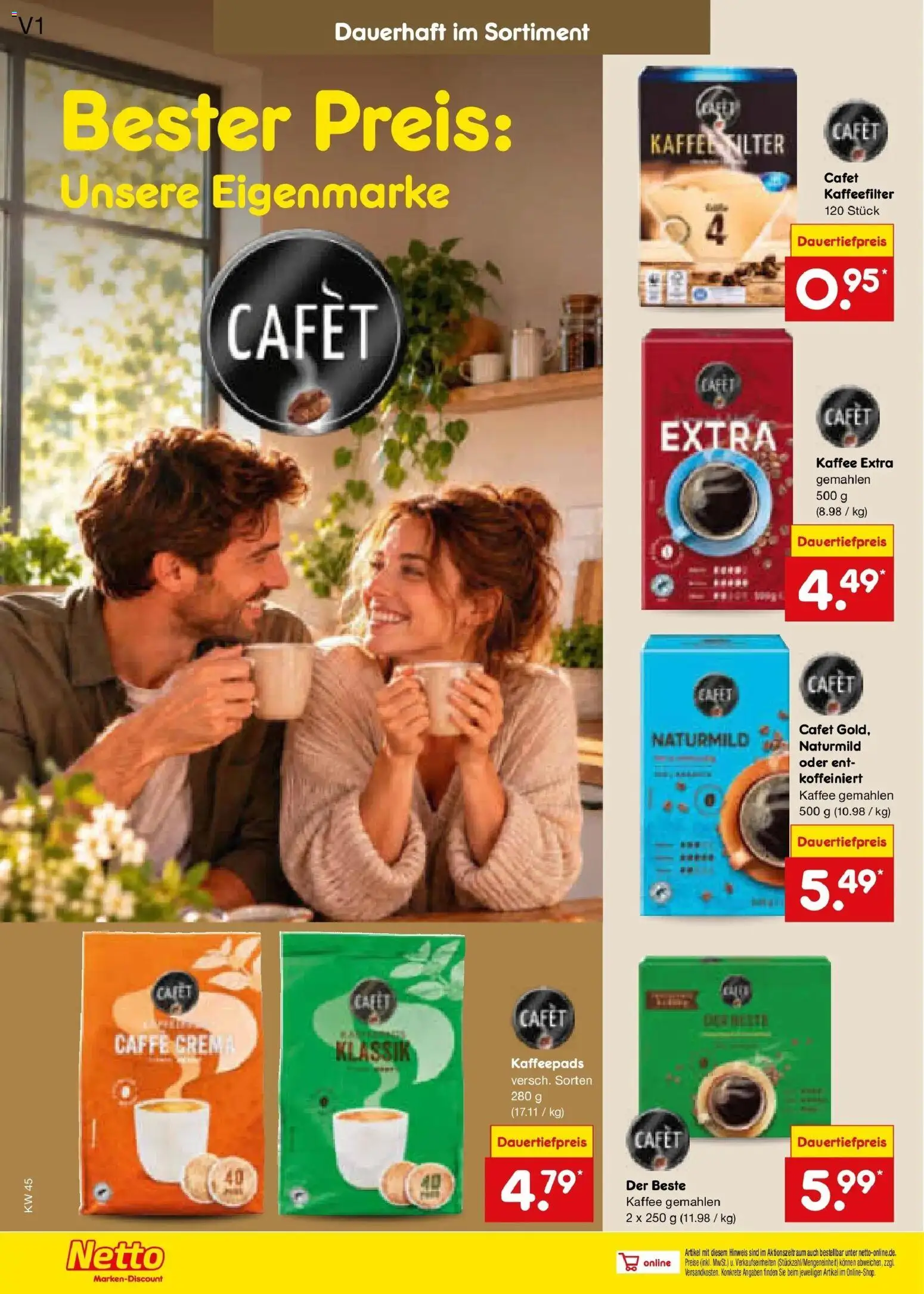 Netto Marken-Discount Prospekt Bielefeld (ab 02.11.2026) » Angebote | Seite: 14 | Produkte: Kaffeepads, Kaffee