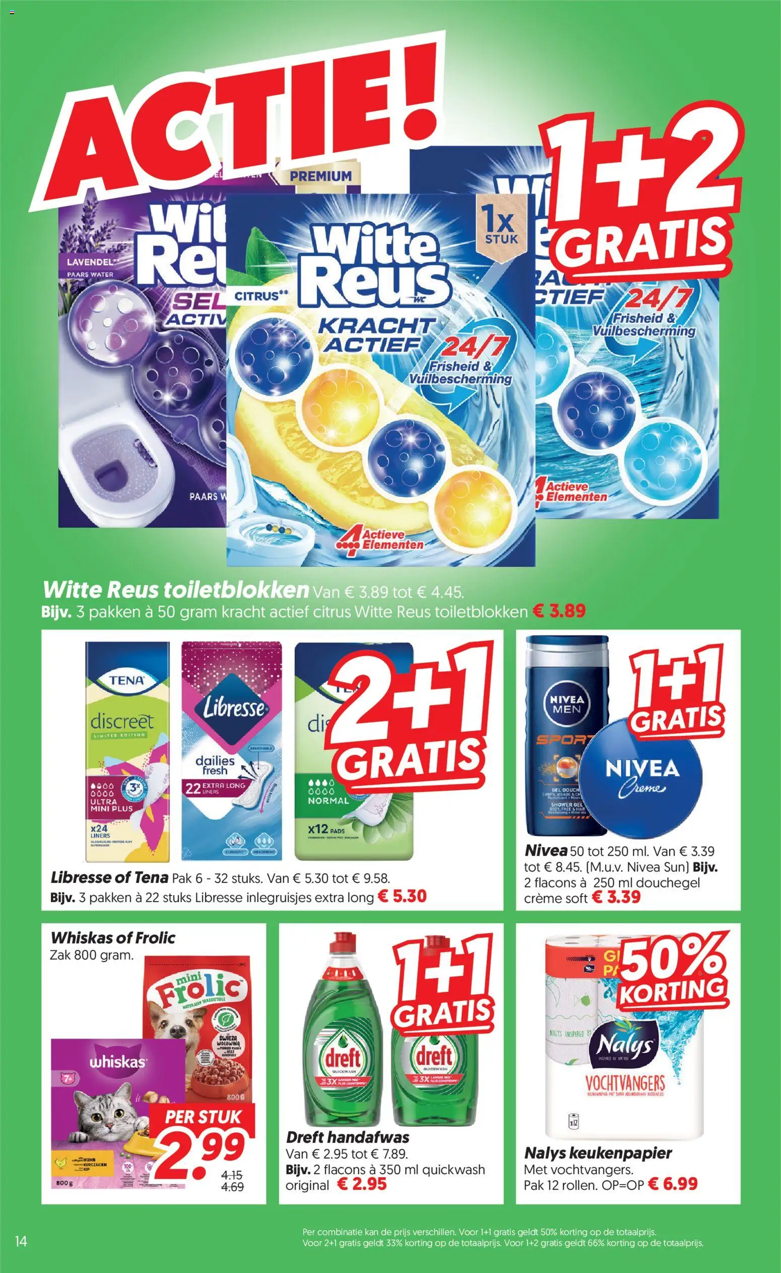 {H1} | Pagina: 14 | Producten: Keukenpapier, Pads, Festék, Douchegel