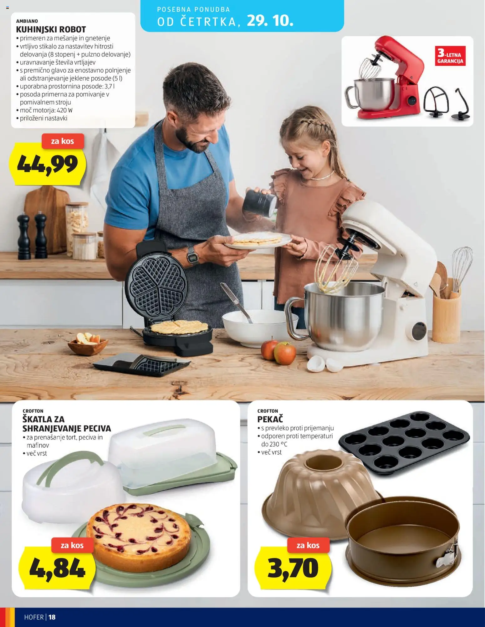 Hofer SI katalog | vrijedi od 21.10.2026 | Stranica: 18 | Proizvodi: Pekac, Robot