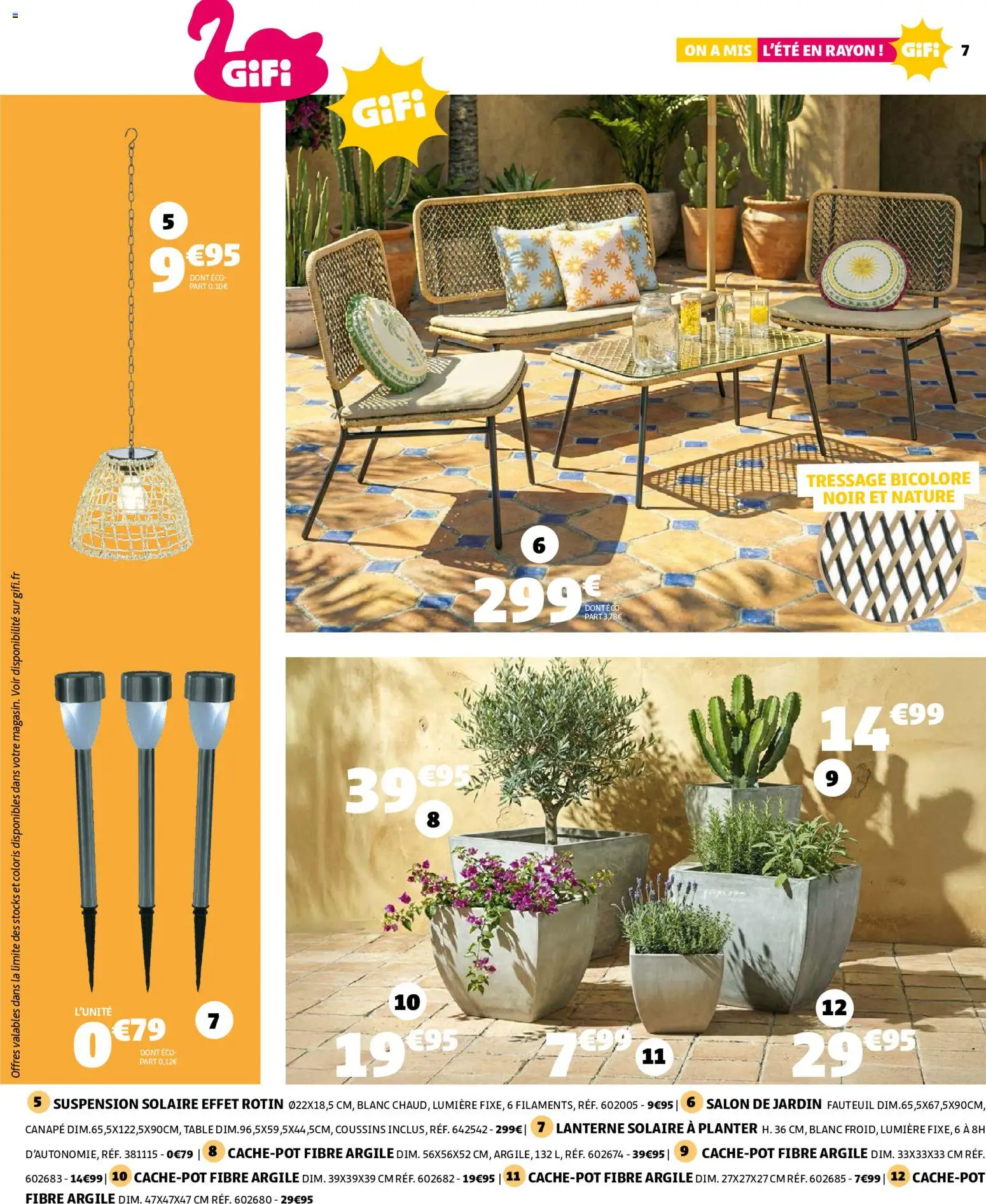 {H1} | Page: 7 | Produits: Salon de jardin, Canapé, Fauteuil, Table