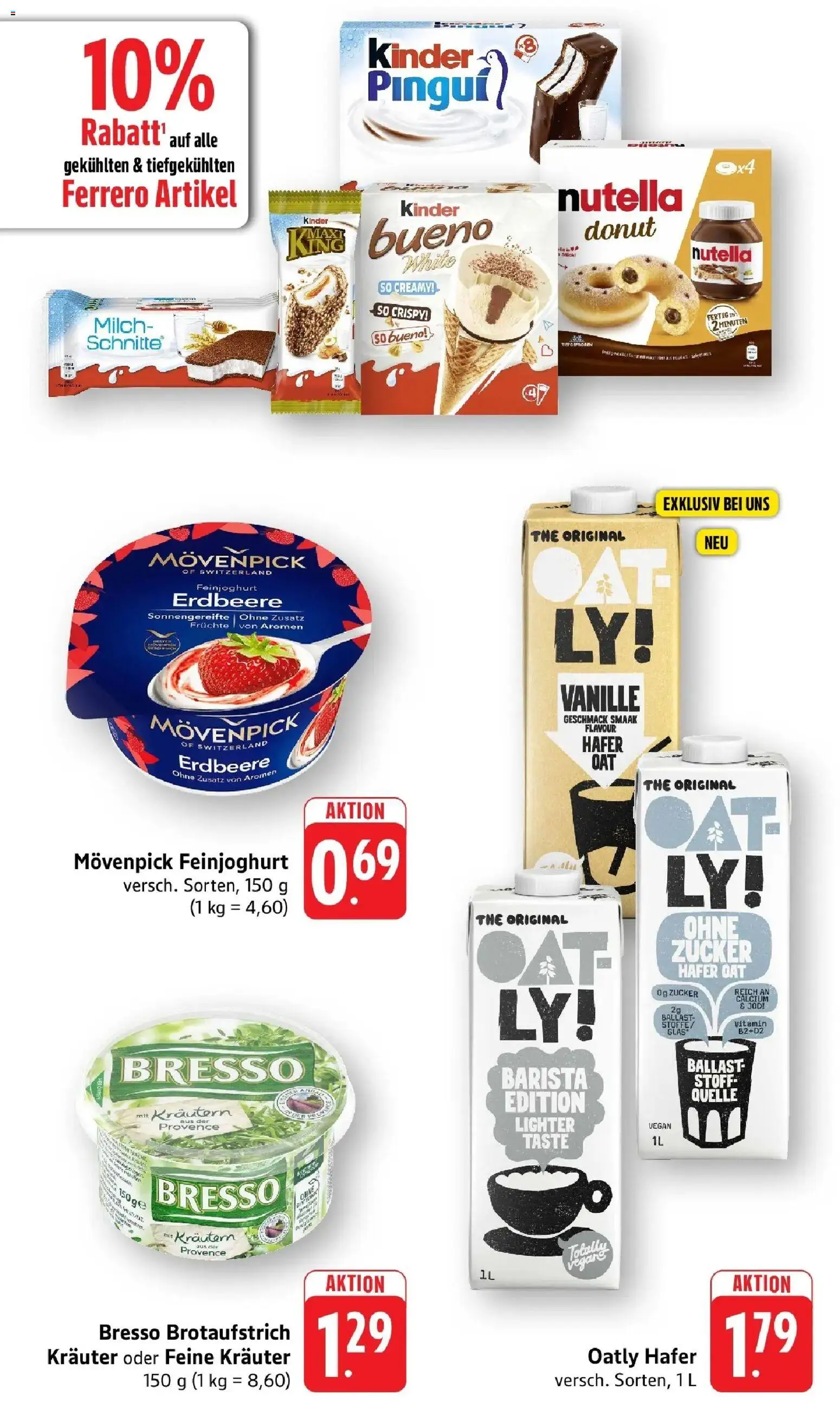 nah & gut Prospekt Gengenbach – gültig ab 01.06.2026 | Seite: 4 | Produkte: Milch, Kinder bueno, Bresso, Oatly
