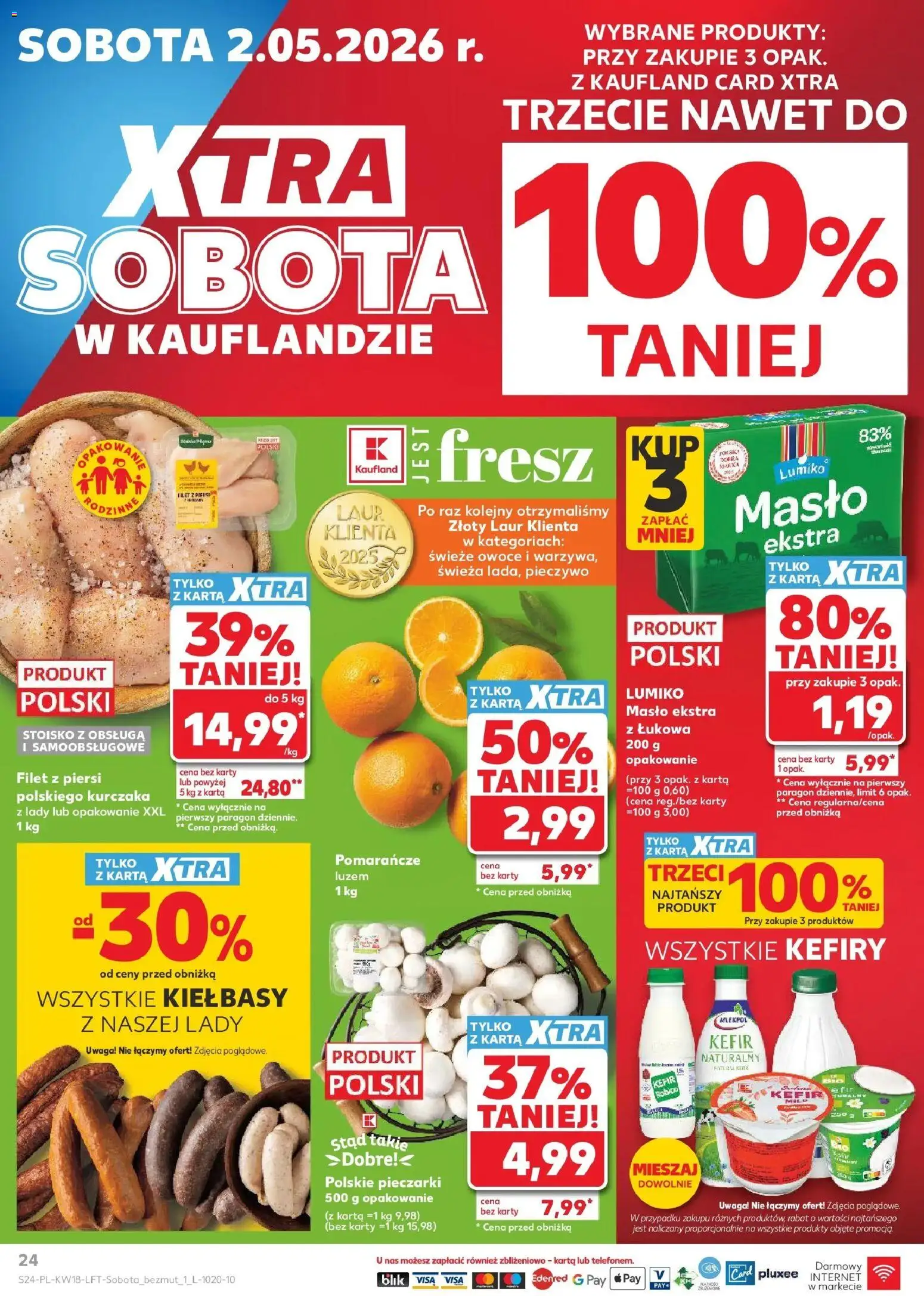 Kaufland - Kaufland Gazetka Tygodnia ważna do 06.05 od 28.04.2026 | Strona: 24 | Produkty: Pieczywo, Karta, Masło, Pomarańcze