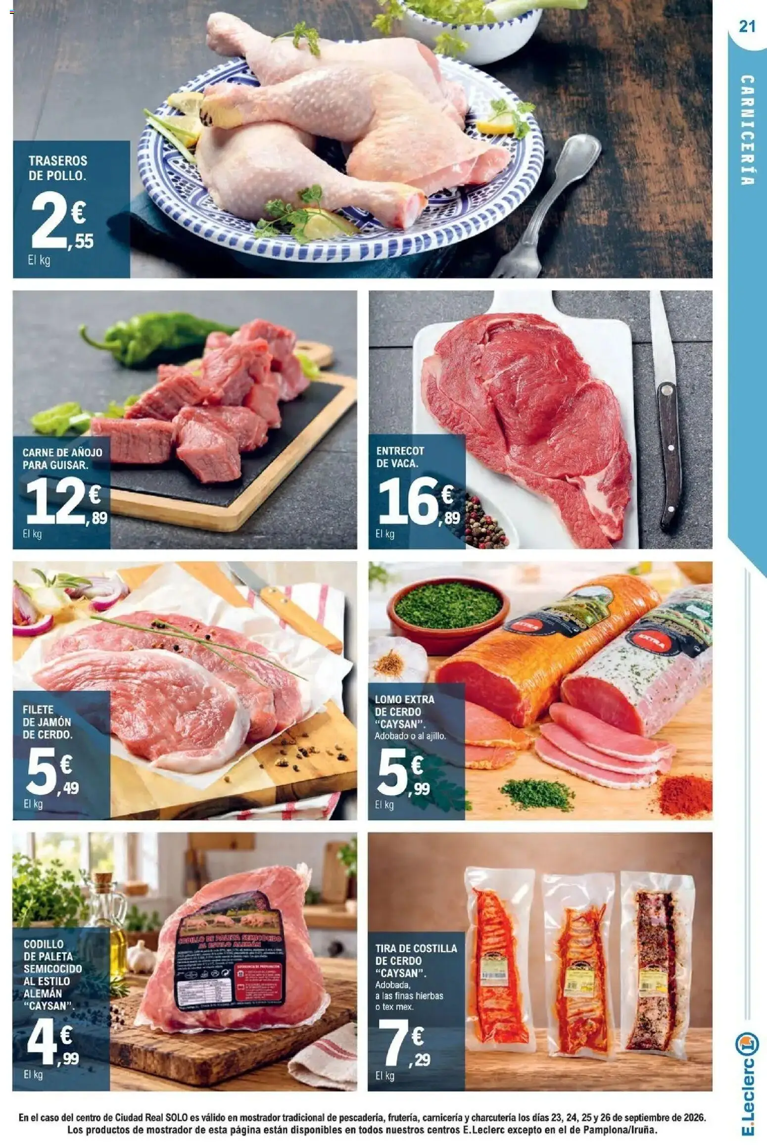 E.Leclerc Megames 1 │ válido desde el 23/09/2026 | Página: 21 | Productos: Lomo, Filete, Carne, Hierbas
