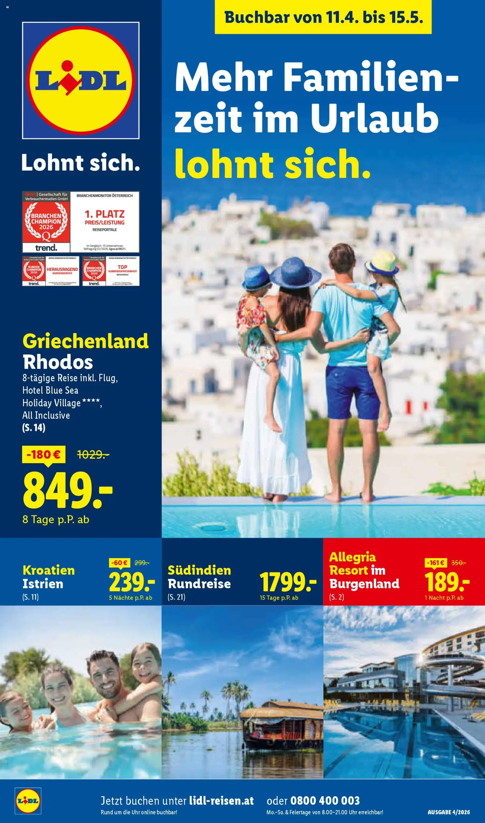 Lidl April/Mai Reise - Highlights gültig ab 11.04.2026 | Seite: 1 | Produkte: Uhr