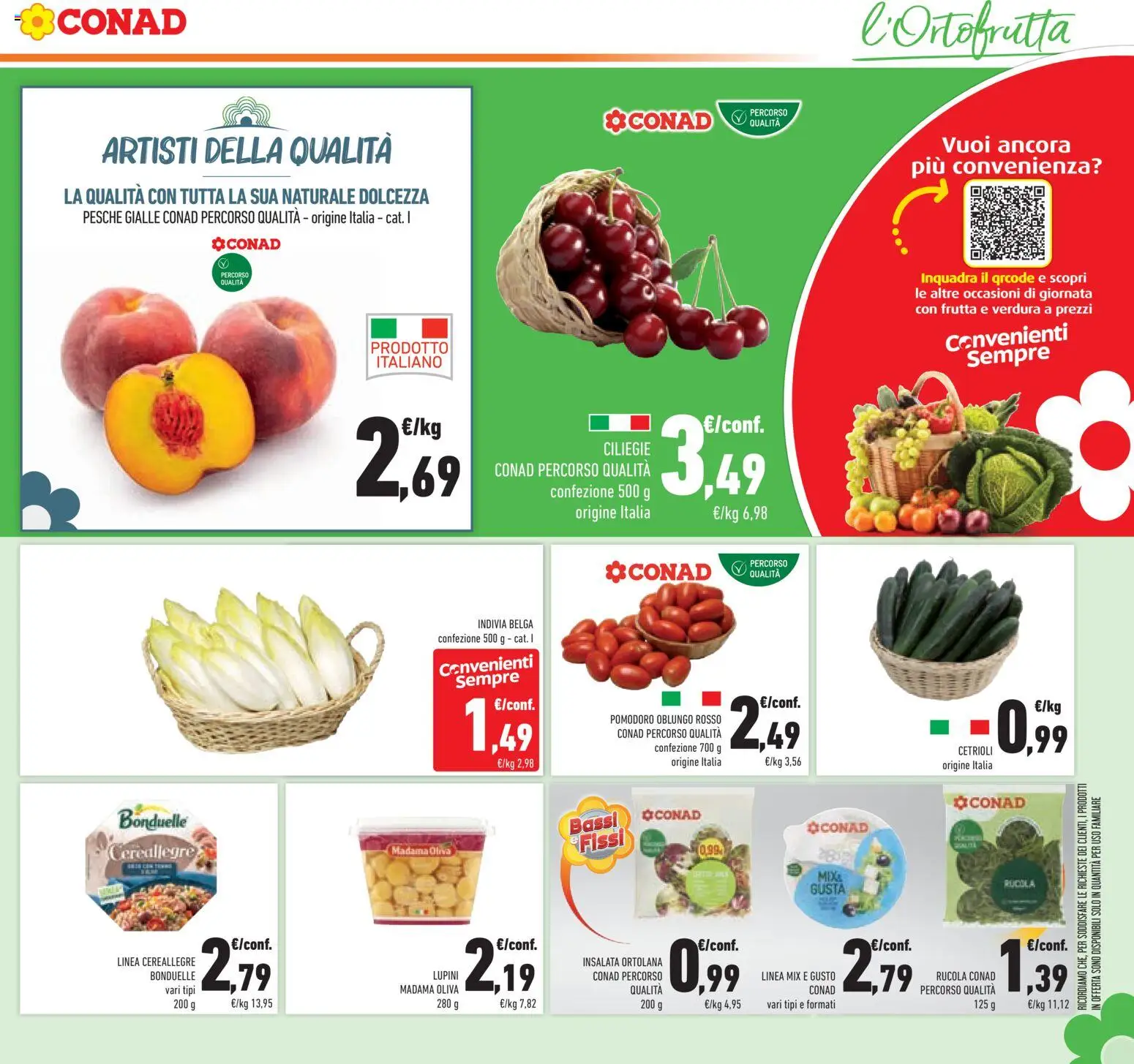 Volantino Conad del 01/07/2026 | Pagina: 11 | Prodotti: Lupini, Rucola, Cetrioli, Pomodoro