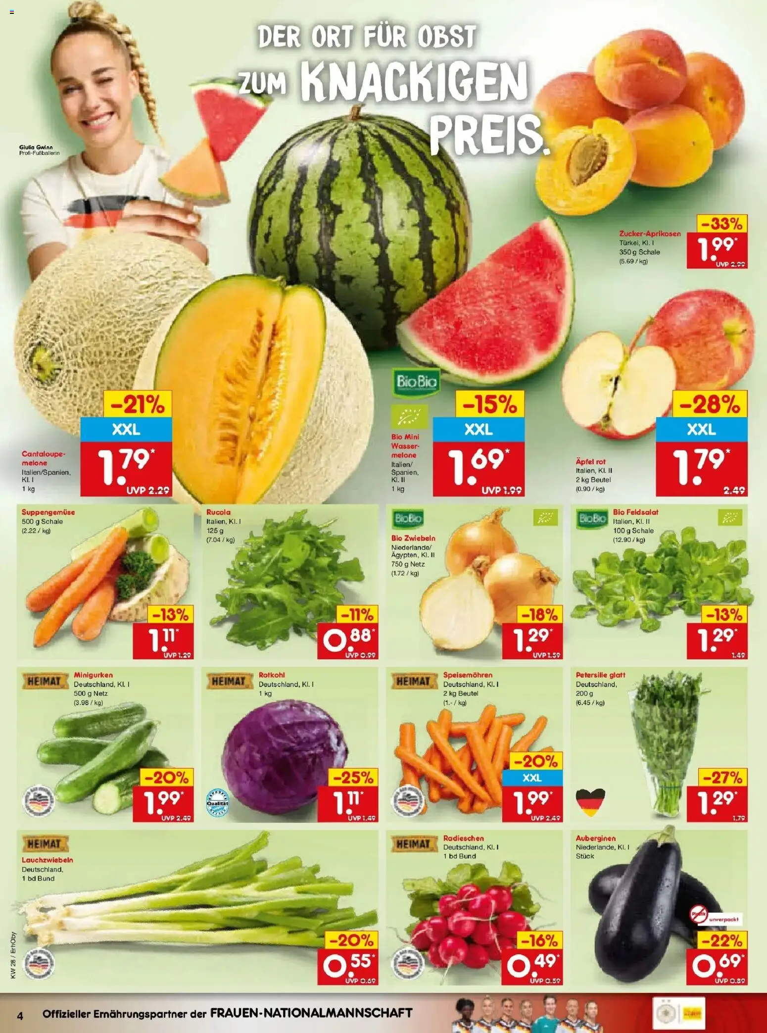 Netto Marken-Discount - Netto: Wochenangebote – gültig ab 05.07.2026 | Seite: 6 | Produkte: Rotkohl, Zwiebeln, Obst, Petersilie