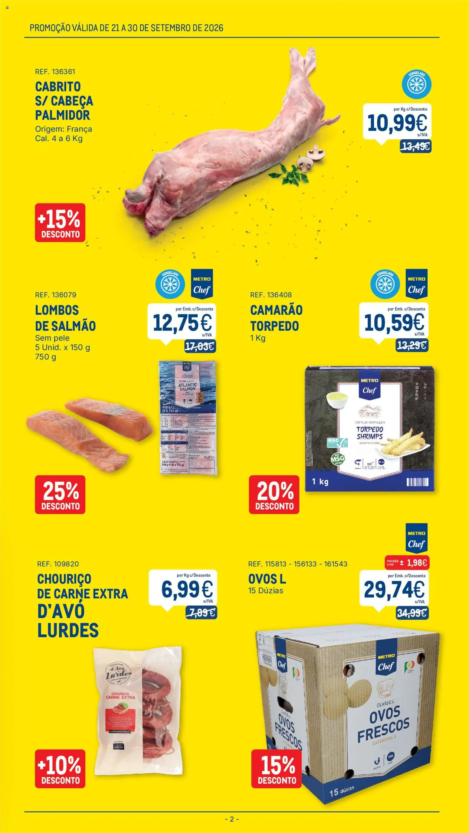 Makro 10 Dias de Oportunidades a não perder │ válido de 21/09/2026 | Página: 2 | Produtos: Camarão, Salmão, Ovos, Chouriço
