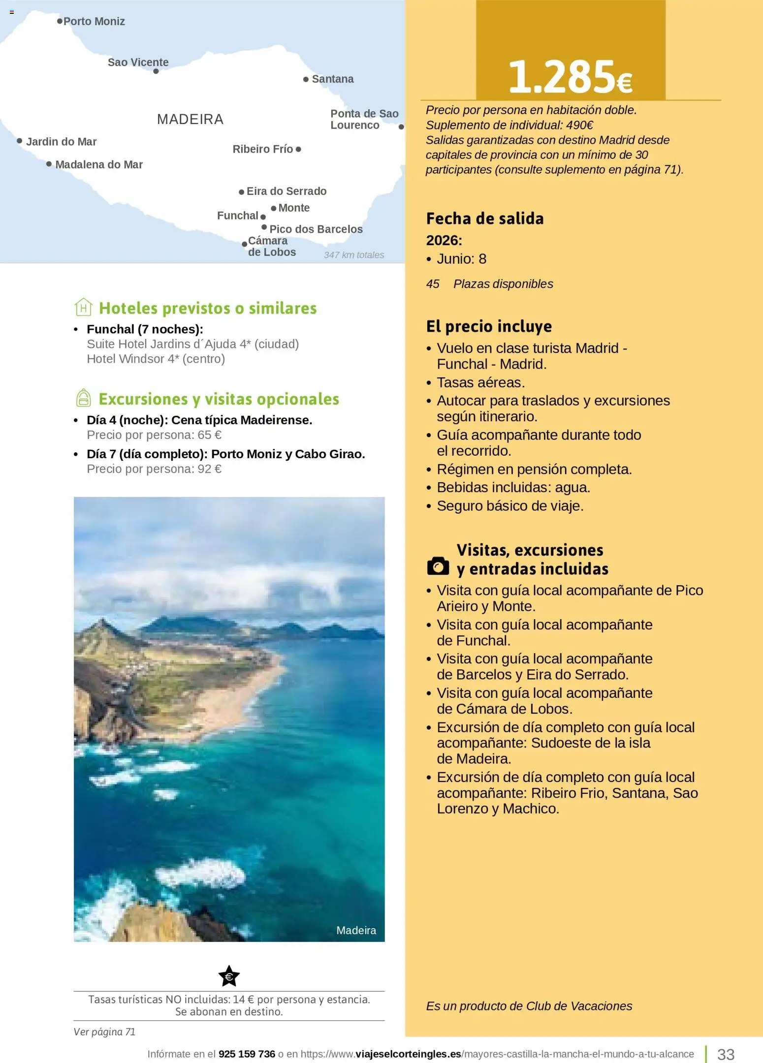 Viajes El Corte Inglés Turismo Social Castilla La Mancha │ válido desde el 01.04.2026 | Página: 33 | Productos: Cámara