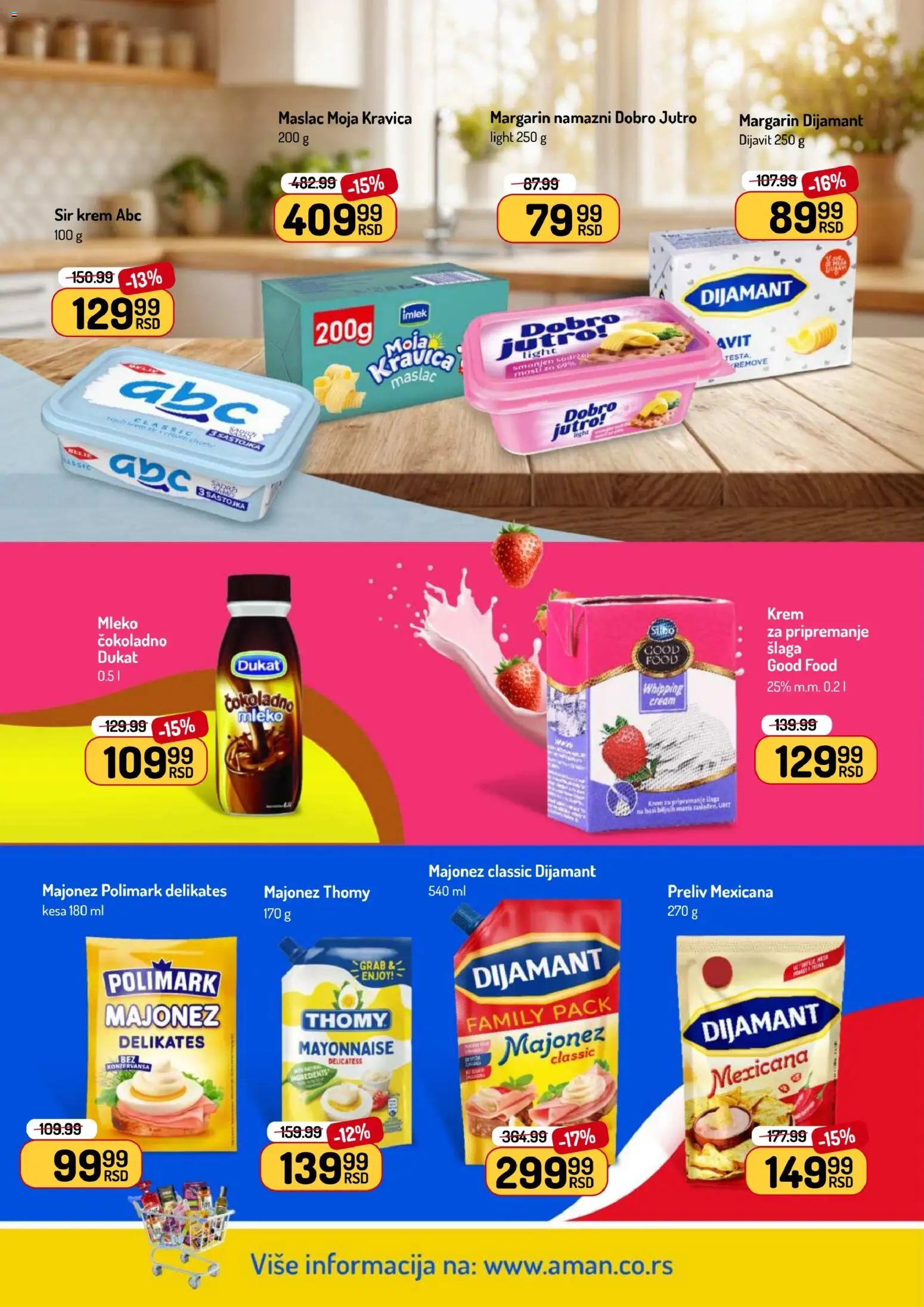 Aman katalog - važi od 20.07.2026 | Strana: 10 | Proizvode: Majonez, Margarin, Mleko, Sir
