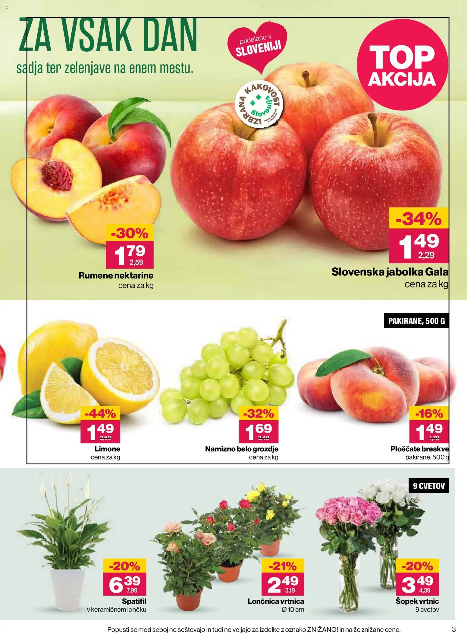 Novi Mercator katalog ponudbe – veljaven od 03.09.2026 | Stran: 3 | Izdelki: Grozdje, Šopek, Jabolka, Nektarine