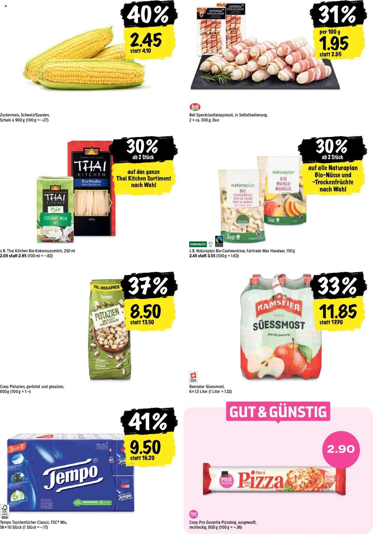 Coop aktionen – gültig ab 20.08.2026 | Seite: 22 | Produkte: Cashewnüsse, Pizza, Mango, Apple