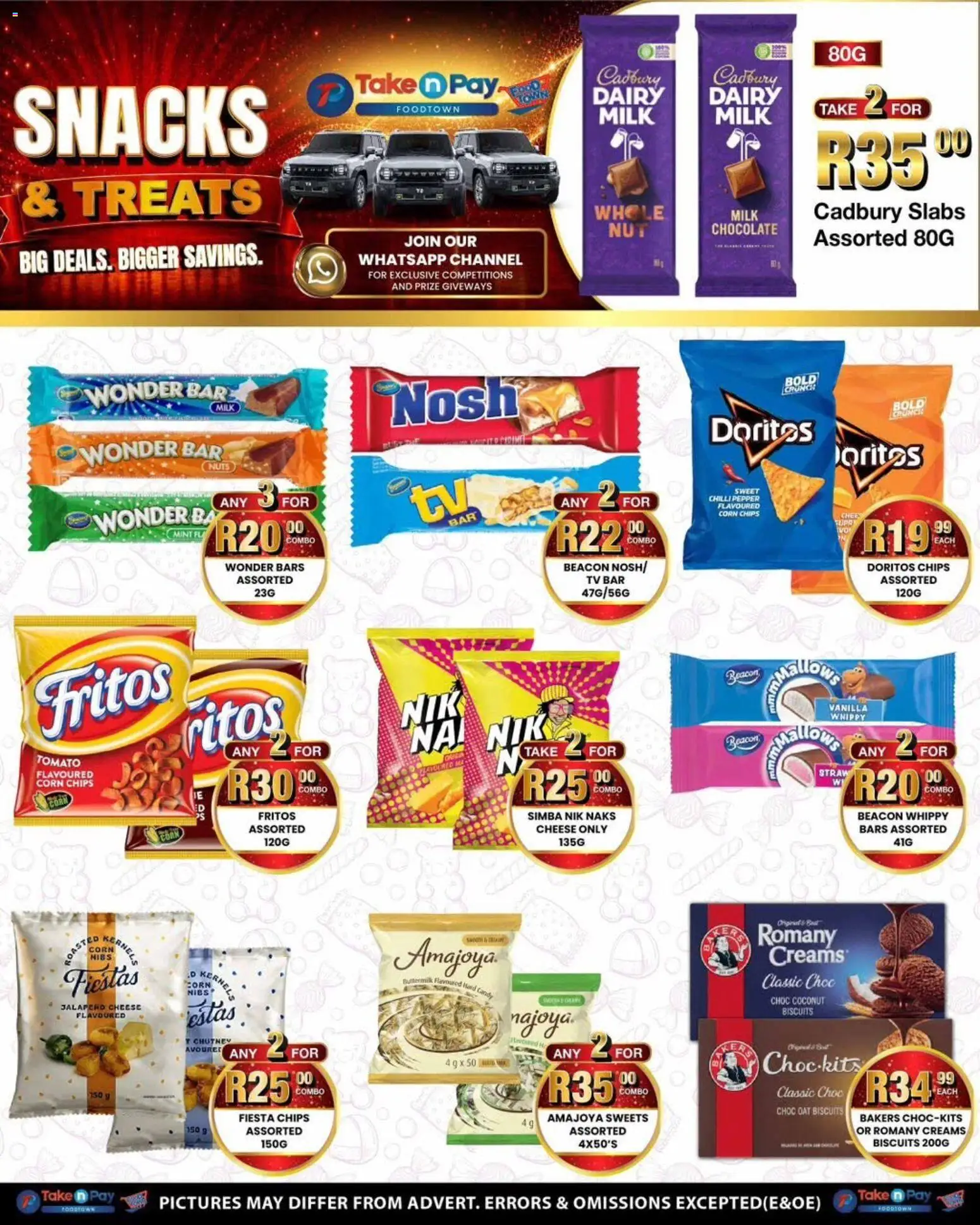 New Take n Pay catalogue – valid from 29/06/2026 | Page: 3 | Products: Tray, Biscuits, Chocolate, Nuts