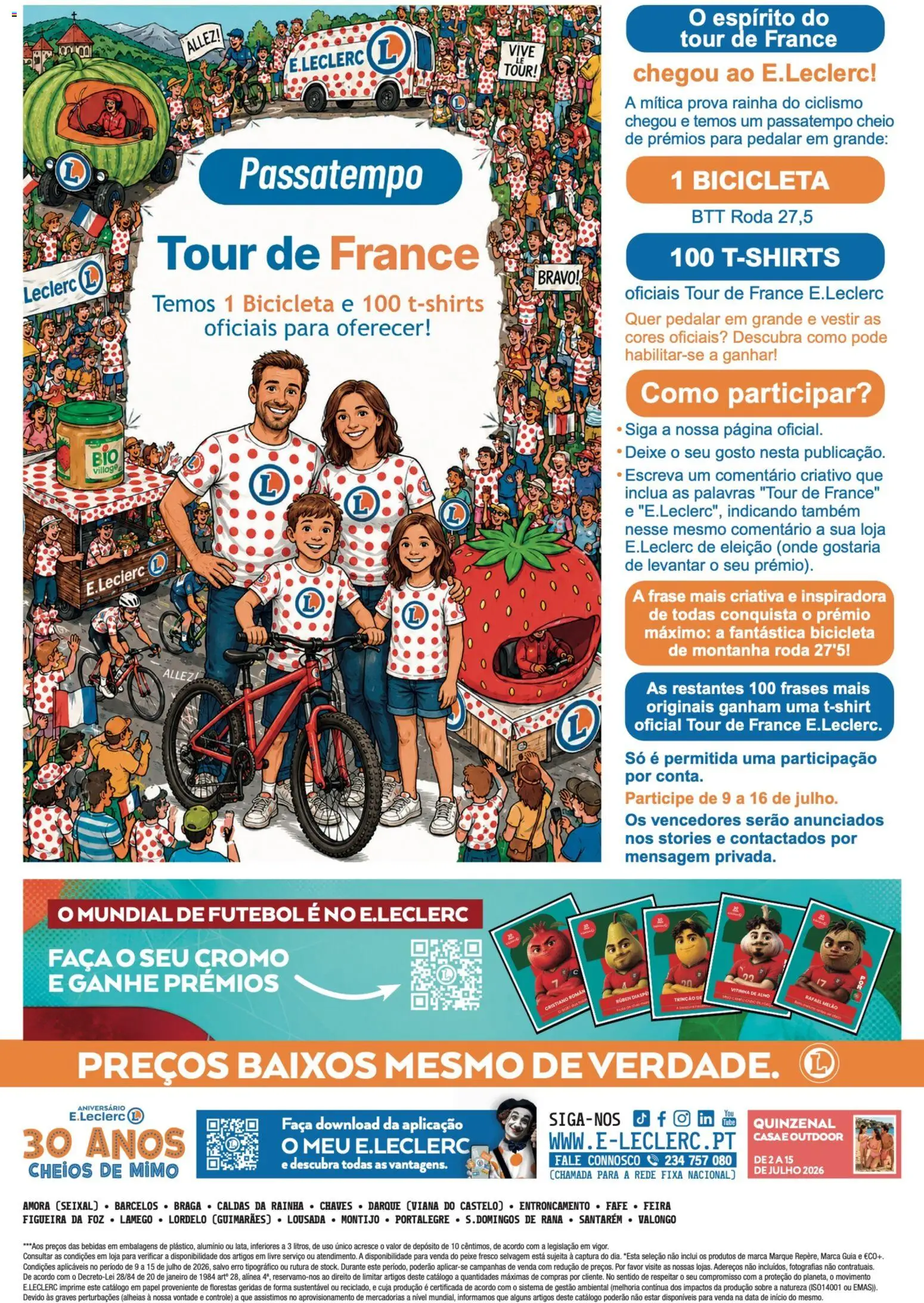 E.Leclerc folheto │ válido de 09/07/2026 | Página: 36 | Produtos: Faca, Bicicleta, Peixe, Melão