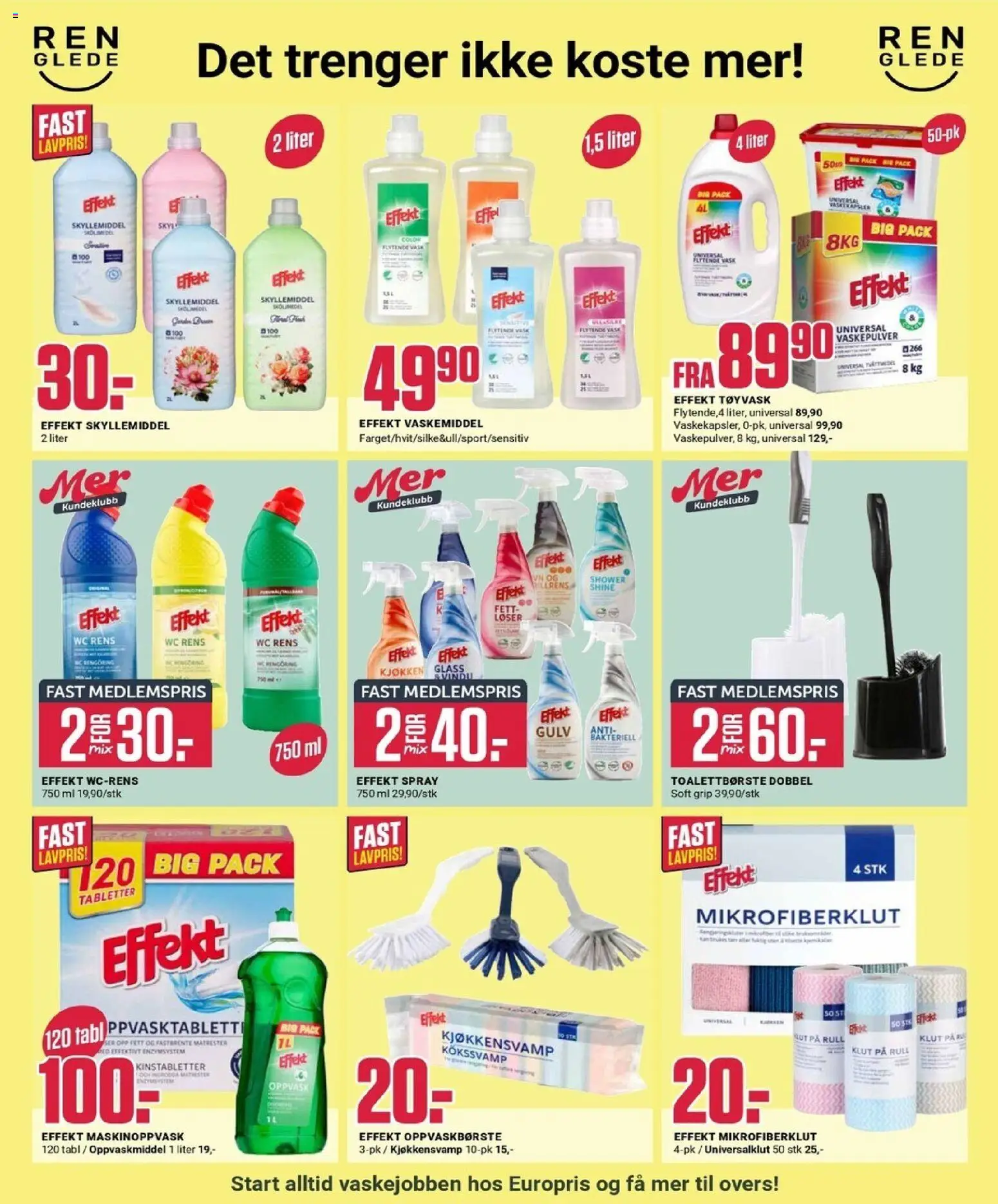 {H1} | Side: 11 | Produkter: Vaskepulver, Vaskemiddel, Oppvaskmiddel, Glass